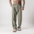 Pantalone doppia pinces wide leg