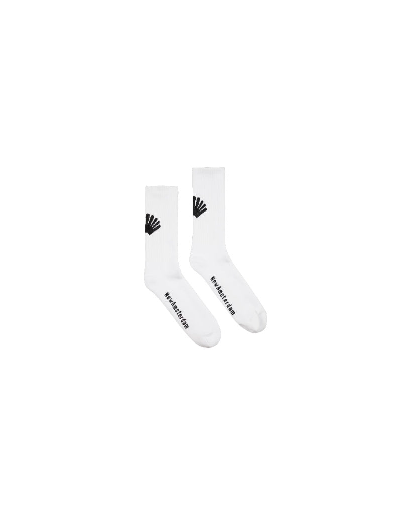 Split-toe shell logo sock
