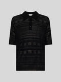 Lightweight jacquard polo shirt