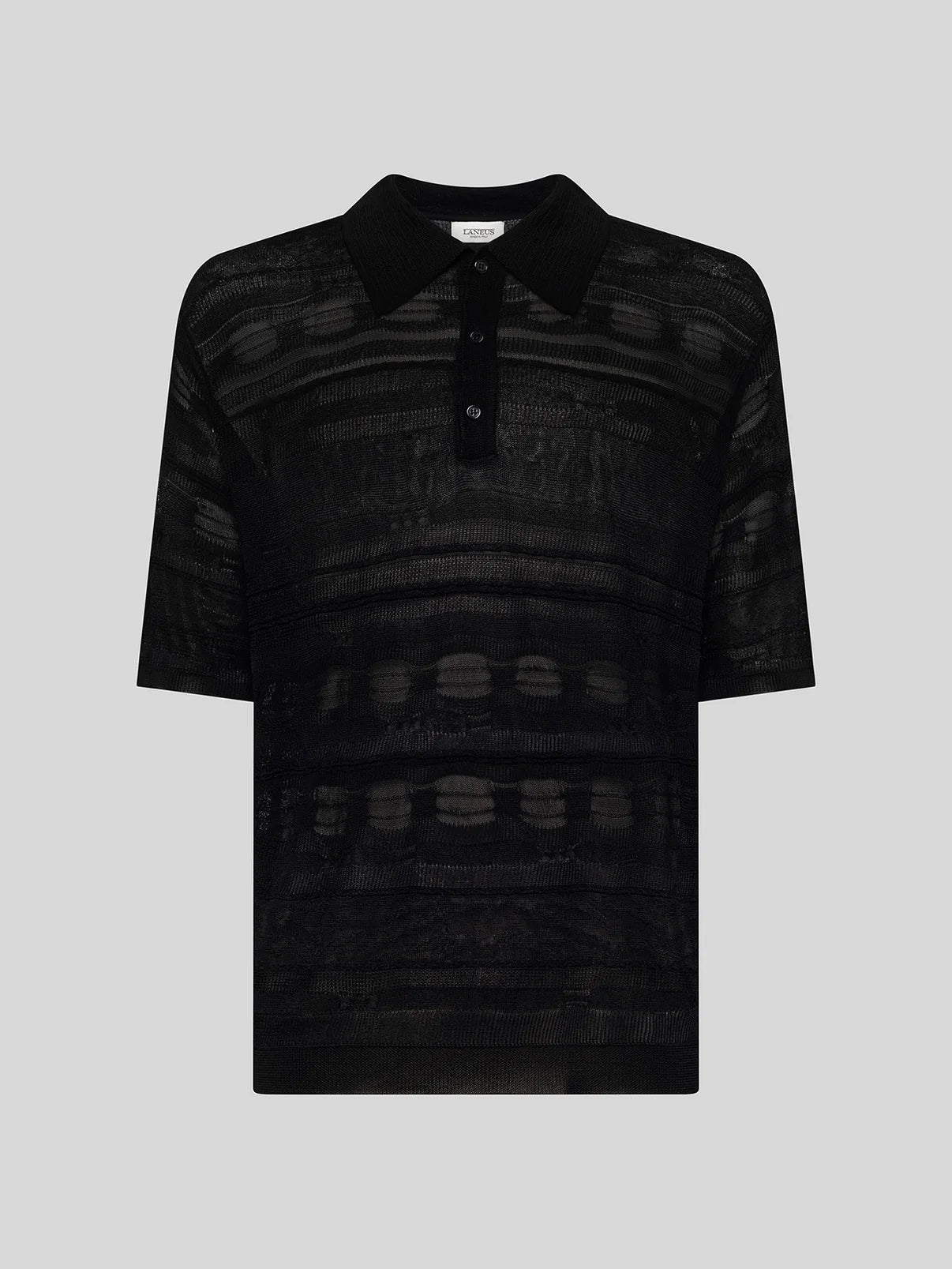 Lightweight jacquard polo shirt