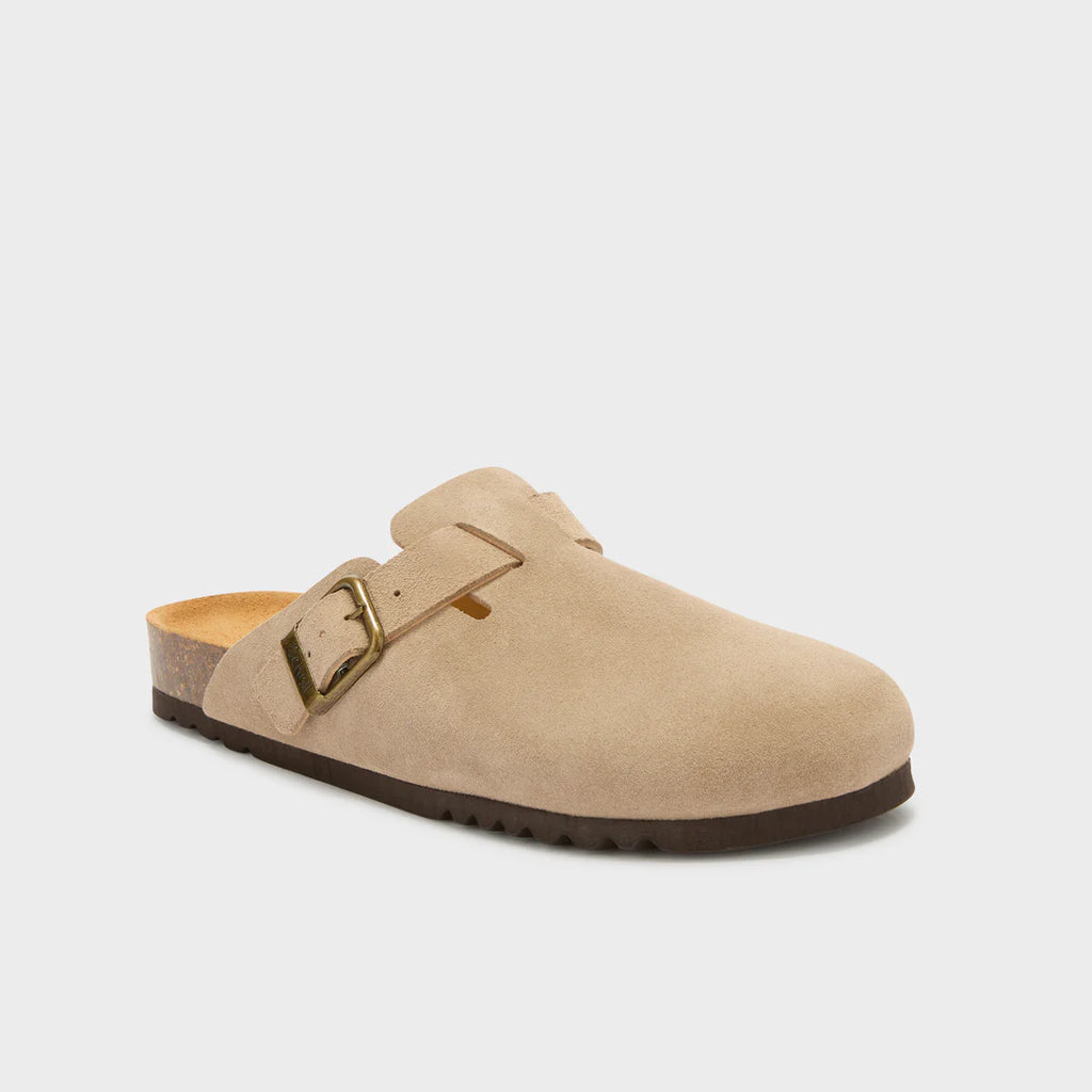 Suede clogs - Beige