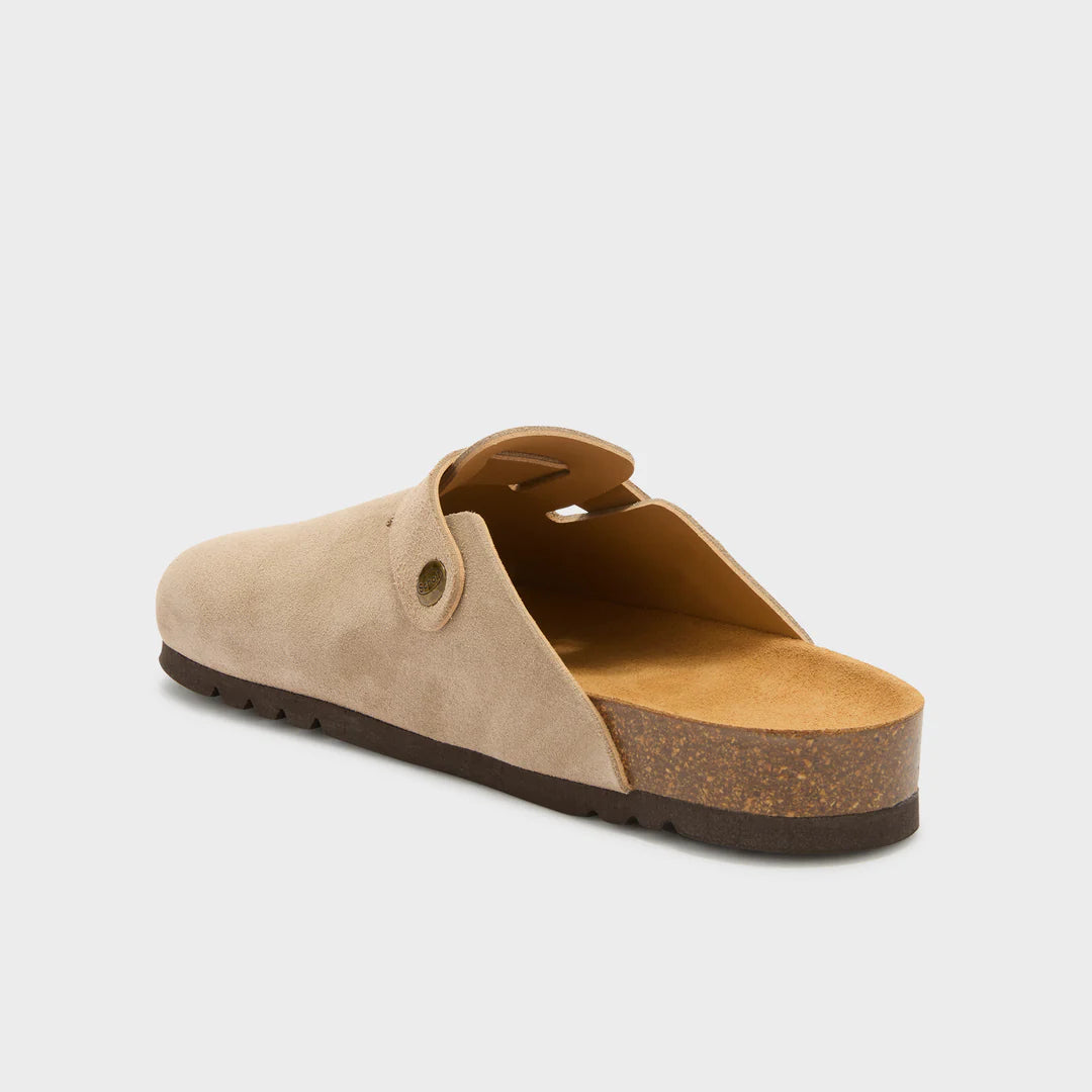 Suede clogs - Beige
