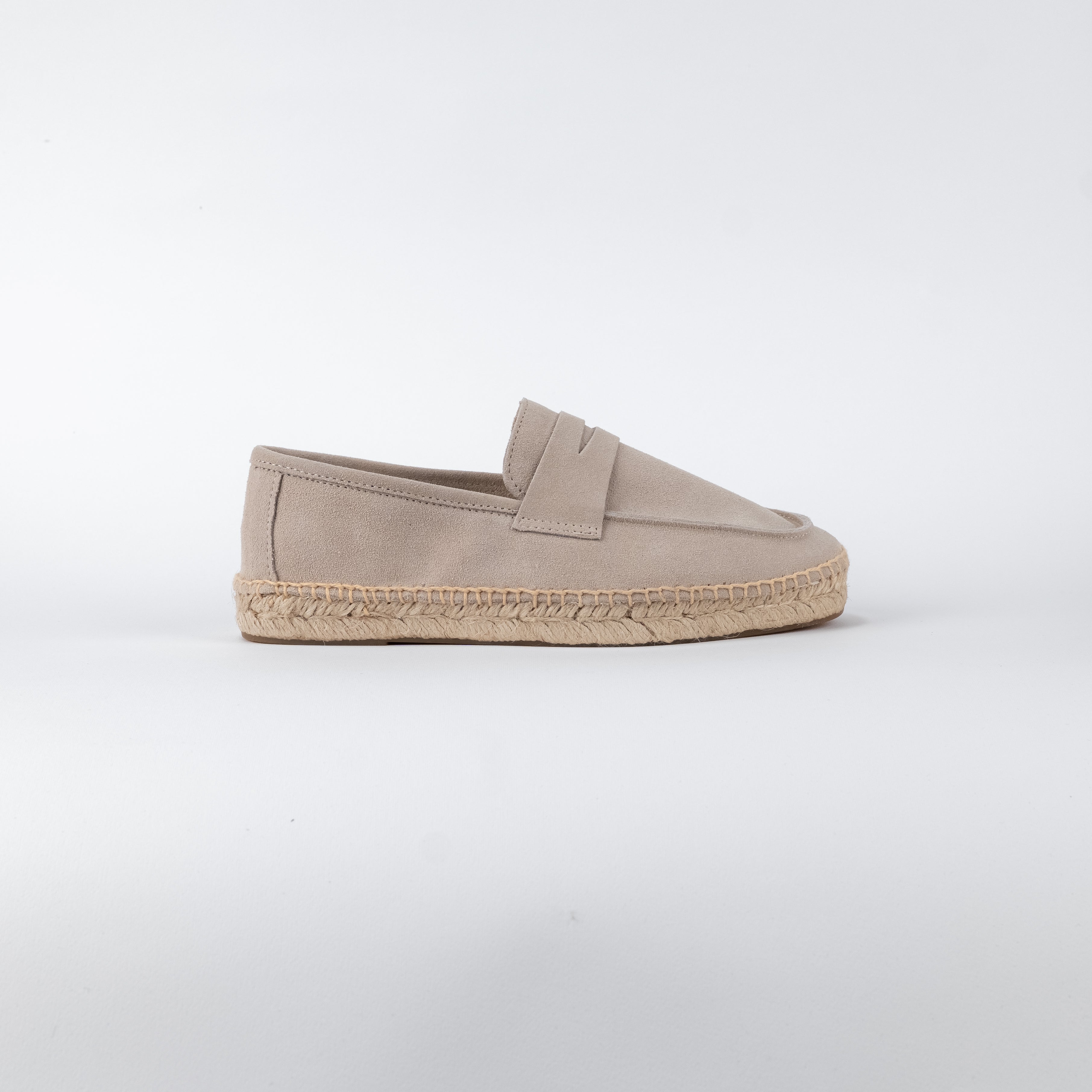 Mocassino penny loafer in pelle scamosciata
