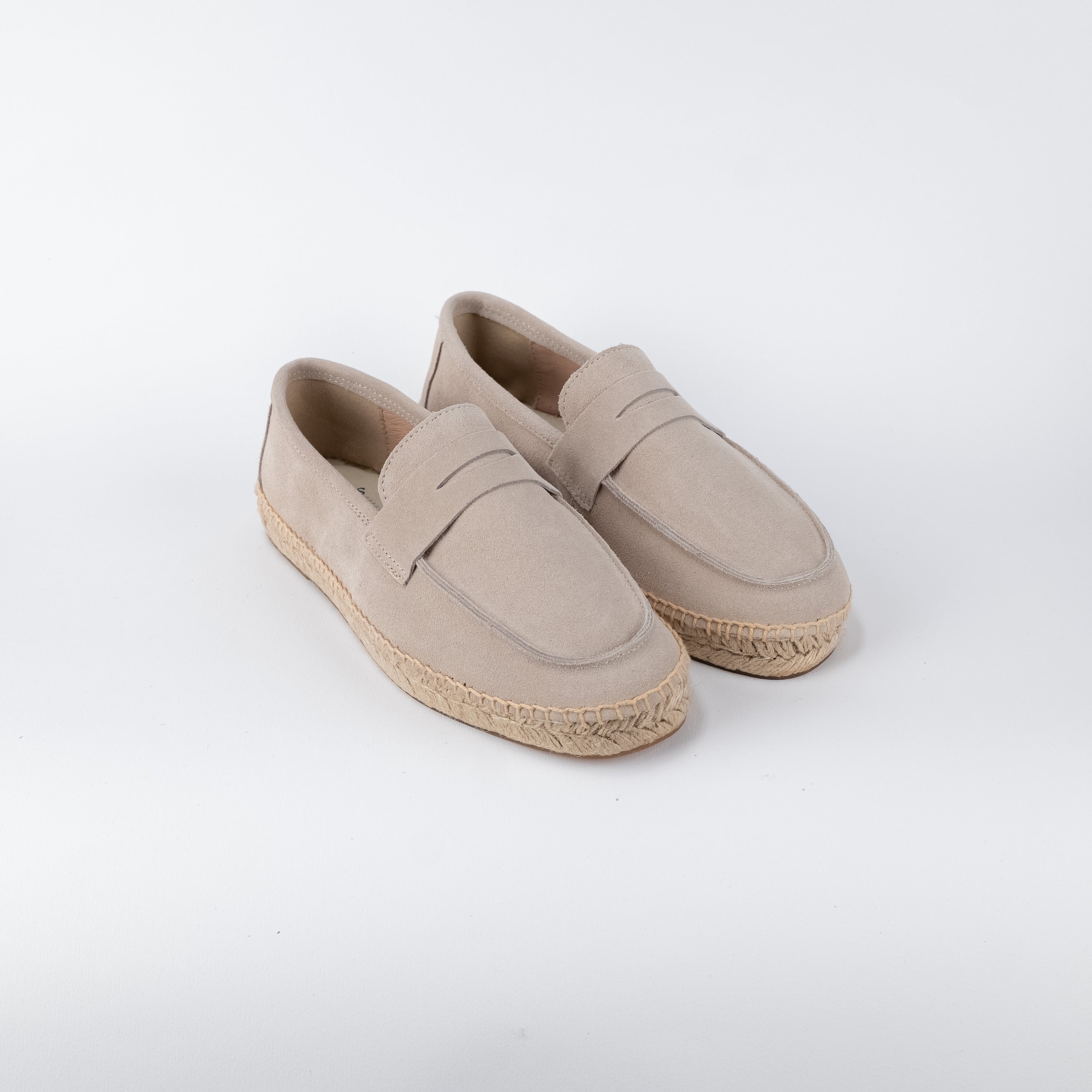 Mocassino penny loafer in pelle scamosciata