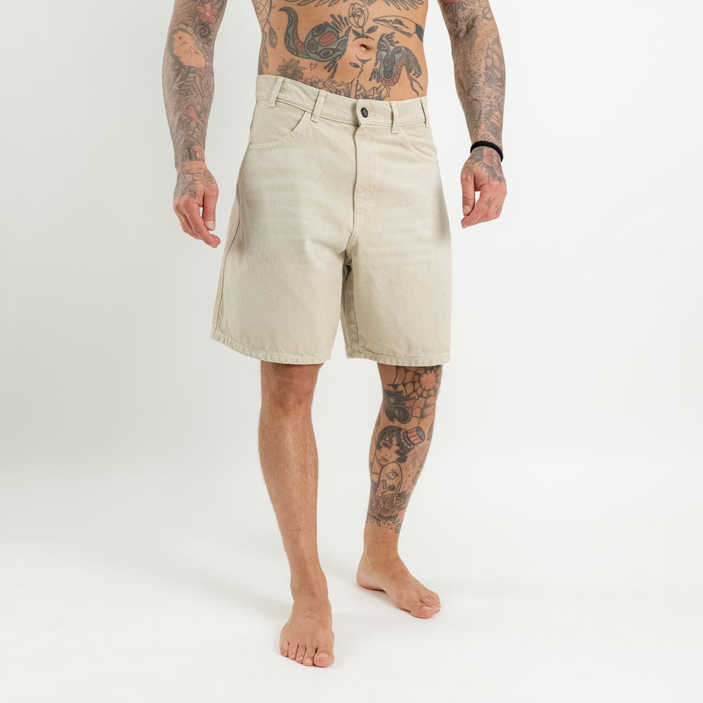 Bermuda denim lavaggio beige