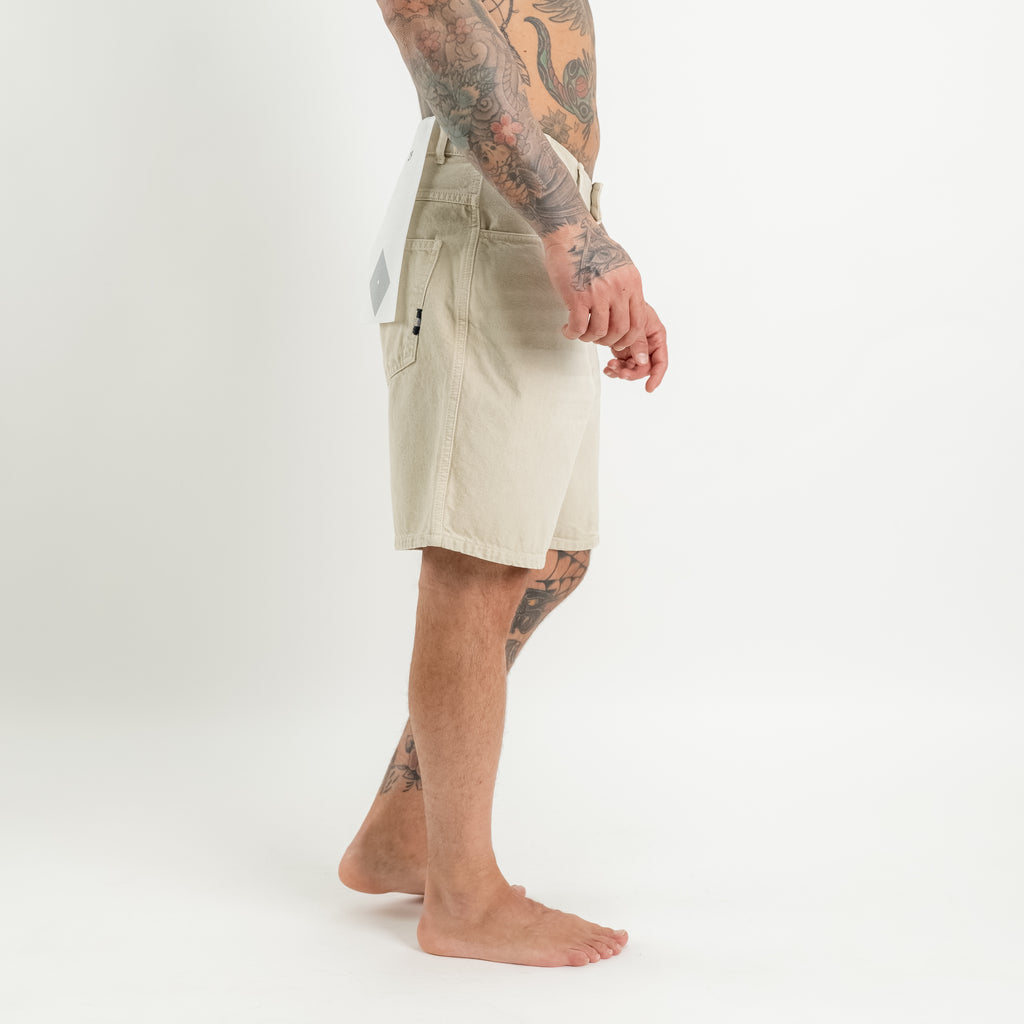 Bermuda denim lavaggio beige