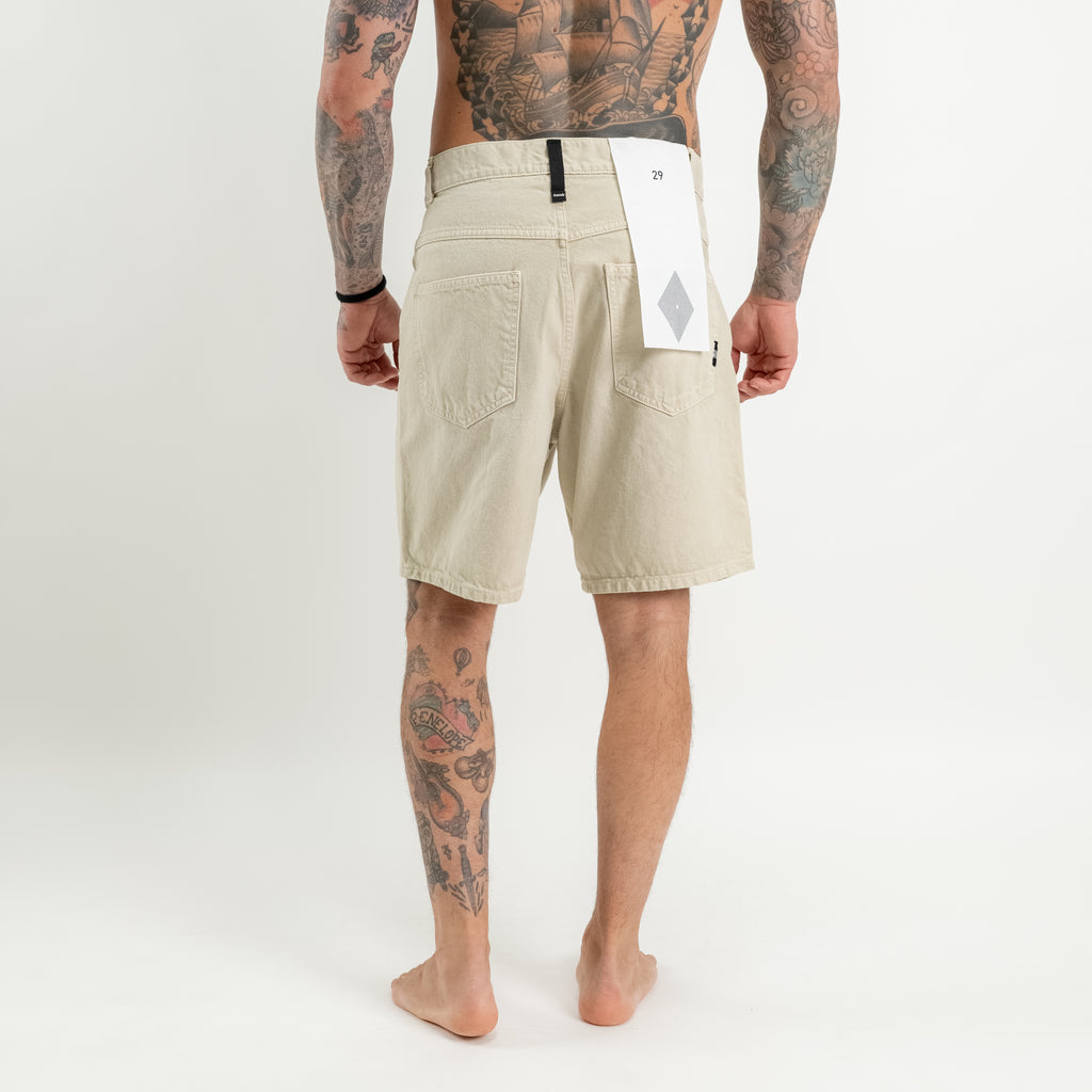 Bermuda denim lavaggio beige