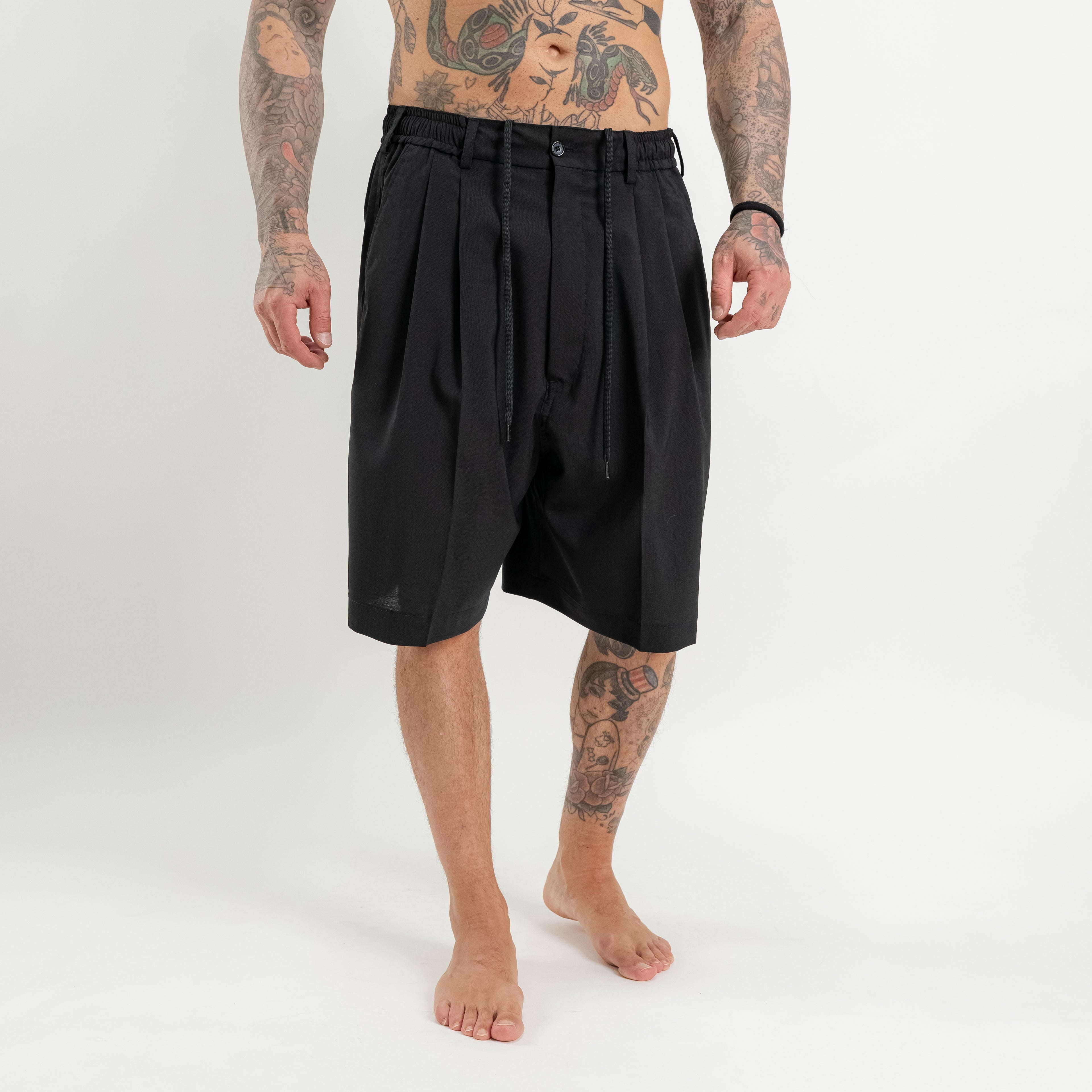 Bermuda doppia pinces con coulisse super loose