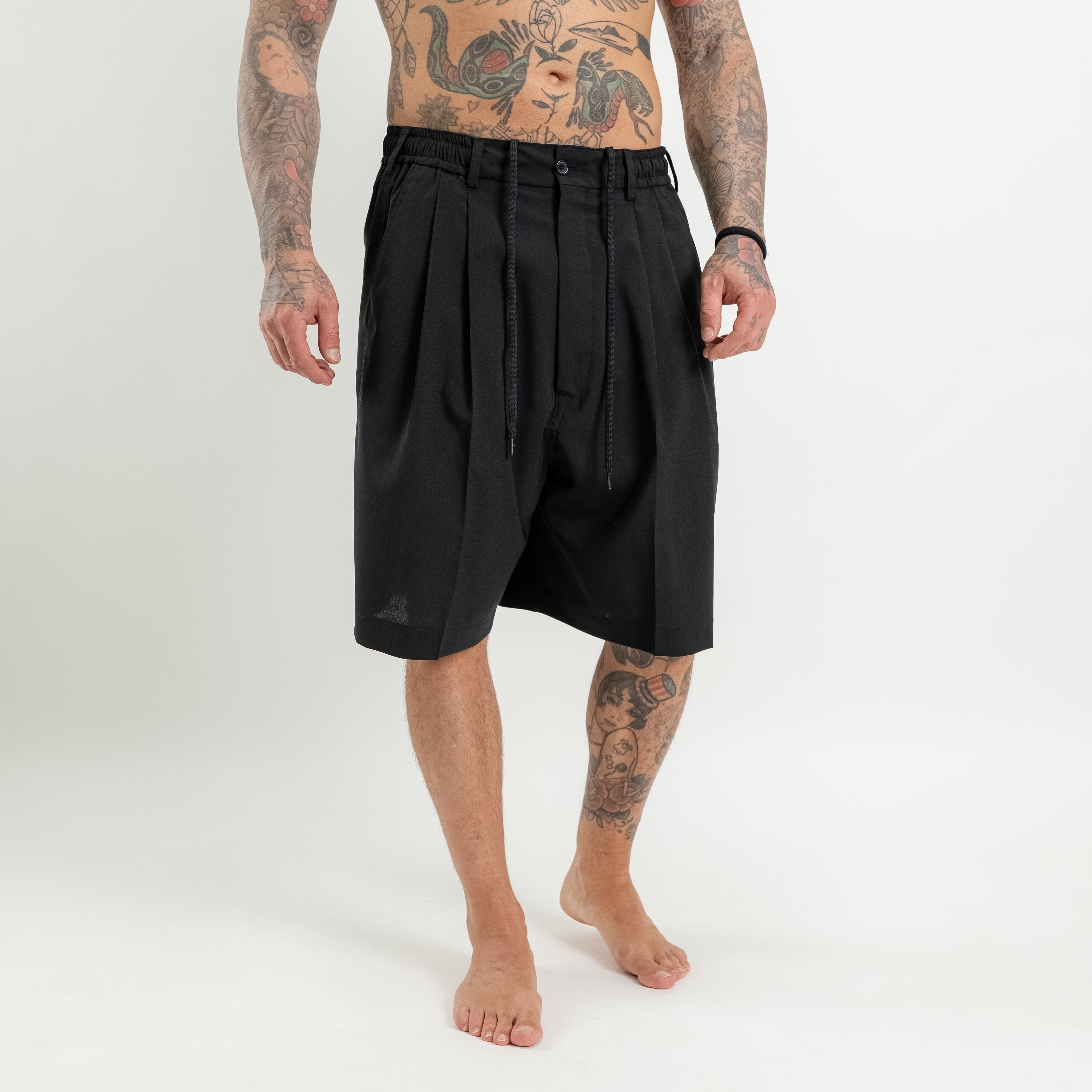 Bermuda doppia pinces con coulisse super loose