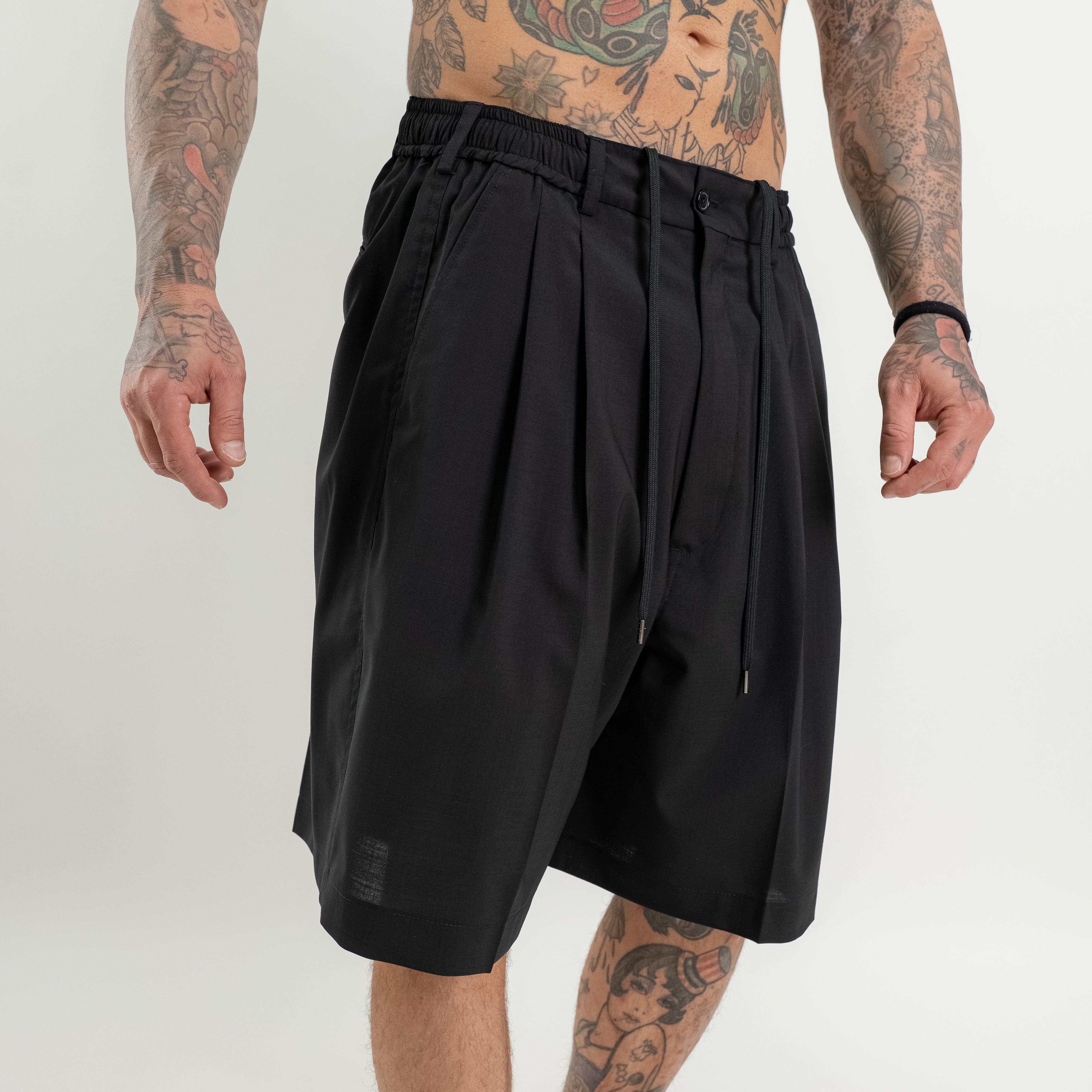 Bermuda doppia pinces con coulisse super loose