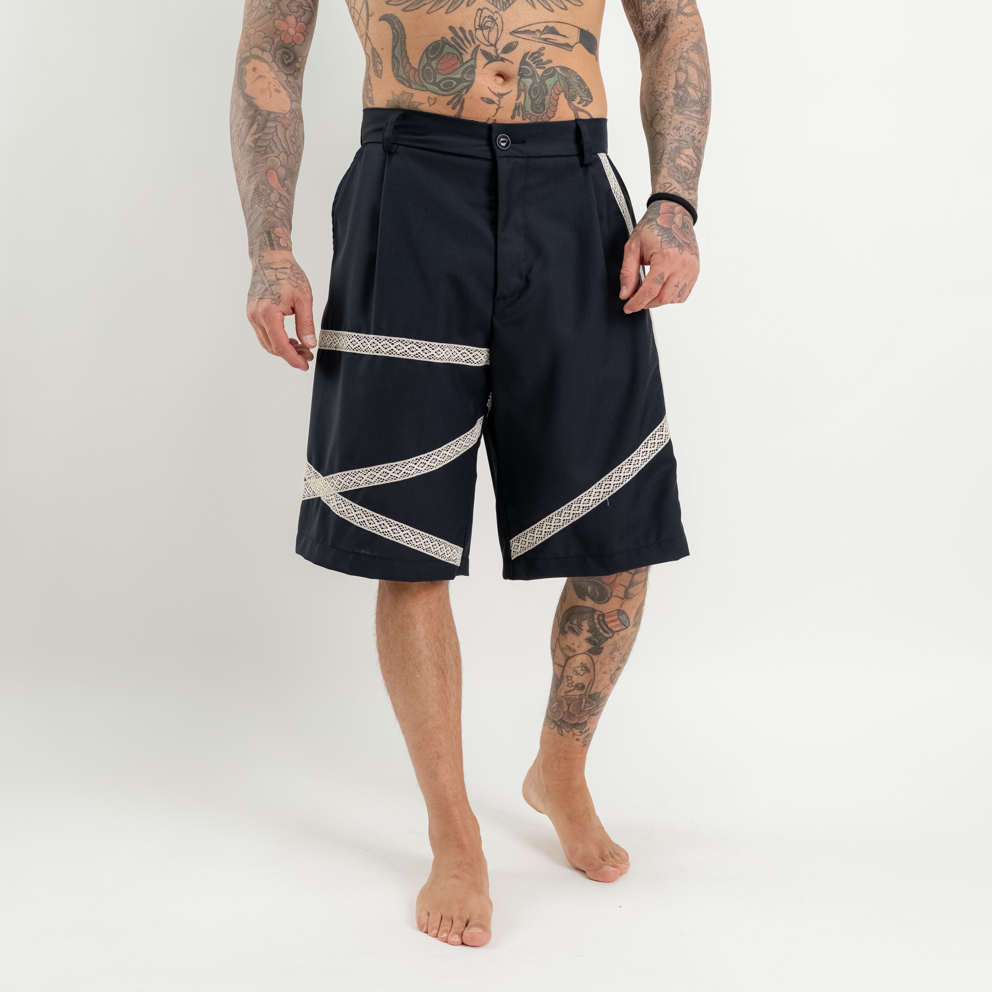 Bermuda bande macrame