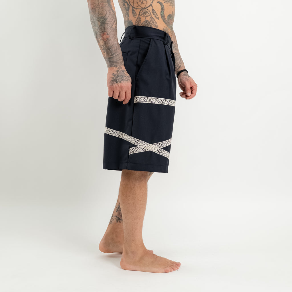 Bermuda bande macrame