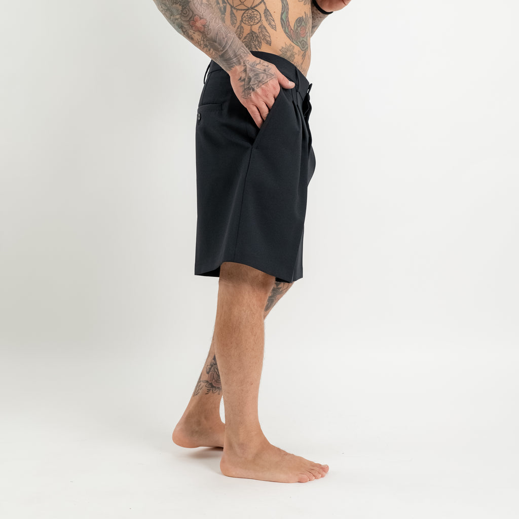 Bermuda Sartoriale doppia pinces in crepe di cotone