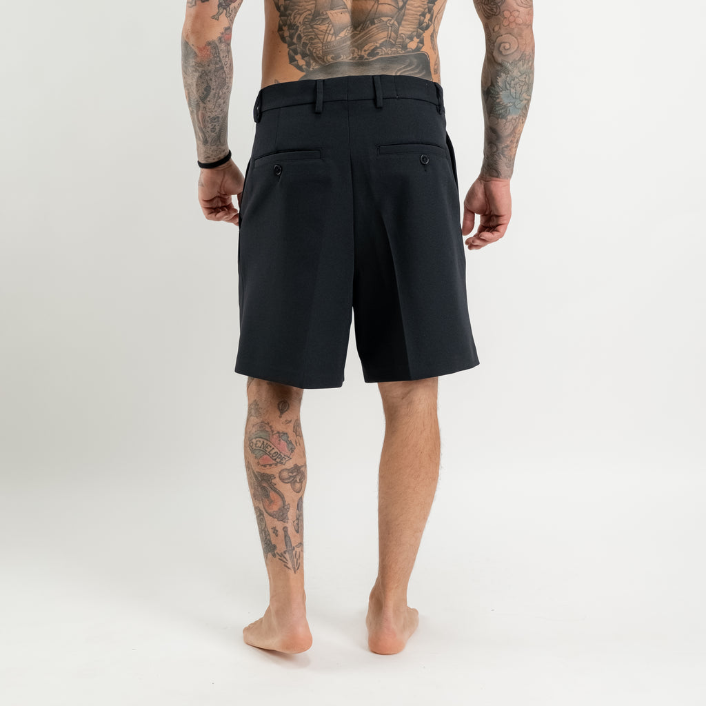 Bermuda Sartoriale doppia pinces in crepe di cotone
