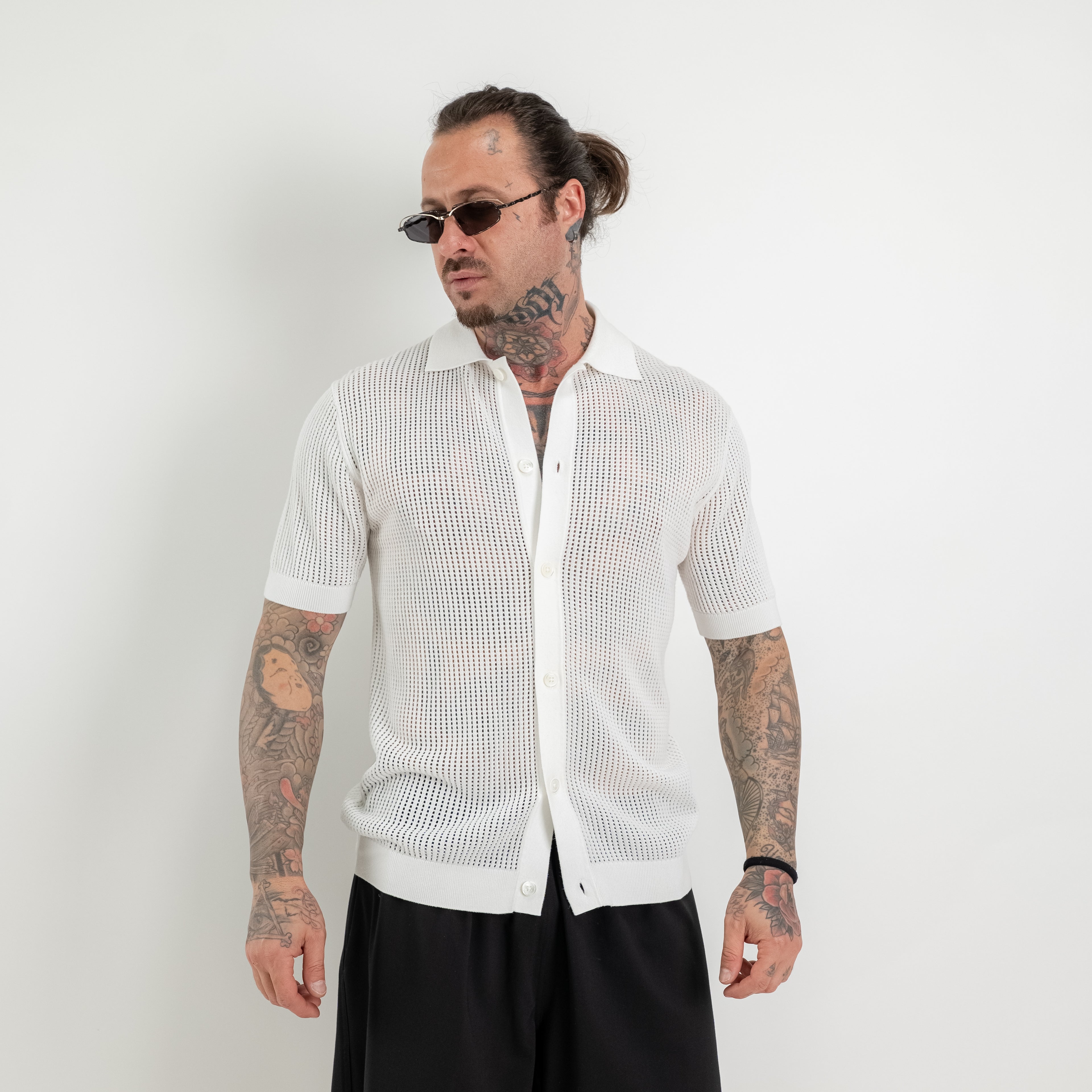 Openwork Shirt with collar