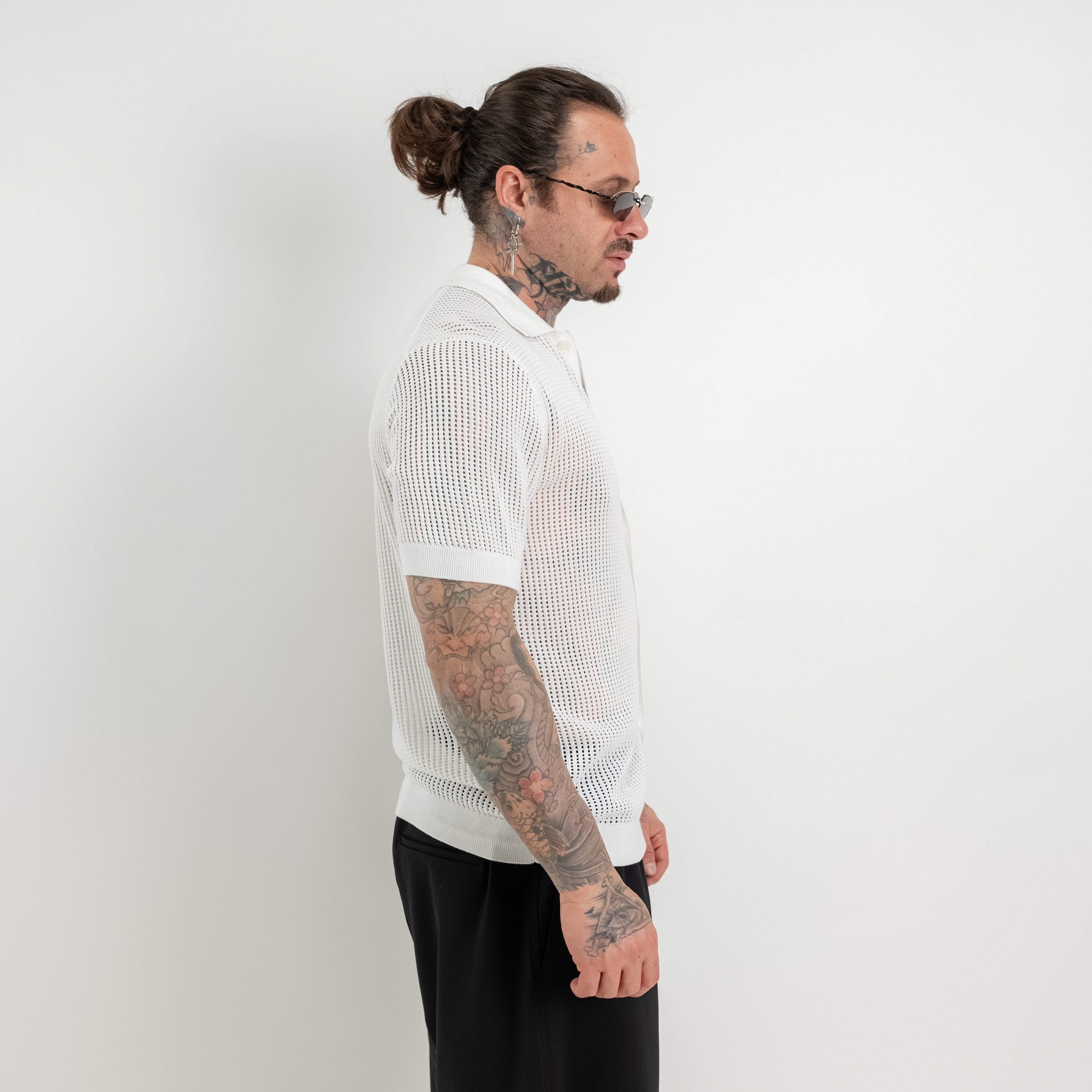 Openwork Shirt with collar