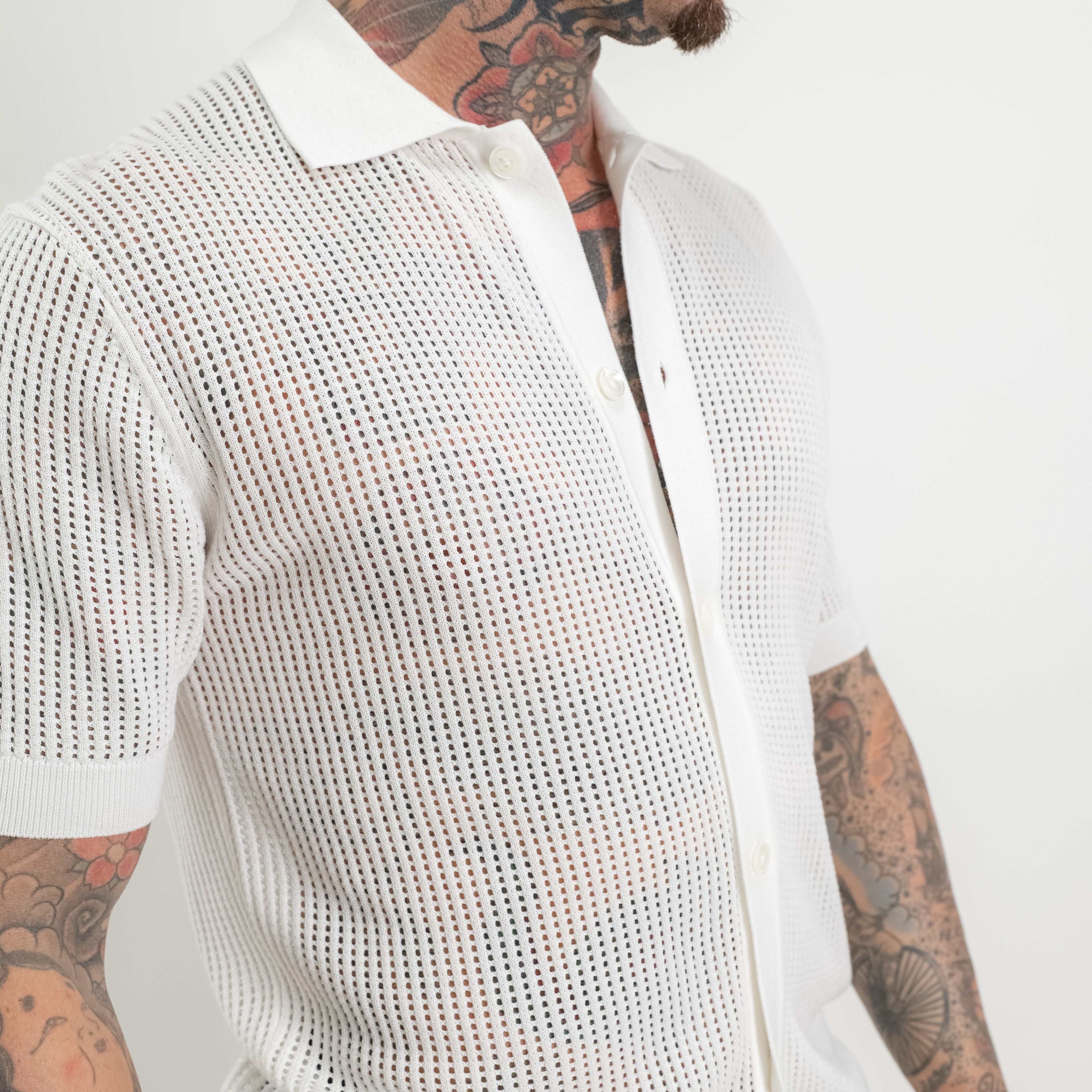 Openwork Shirt with collar