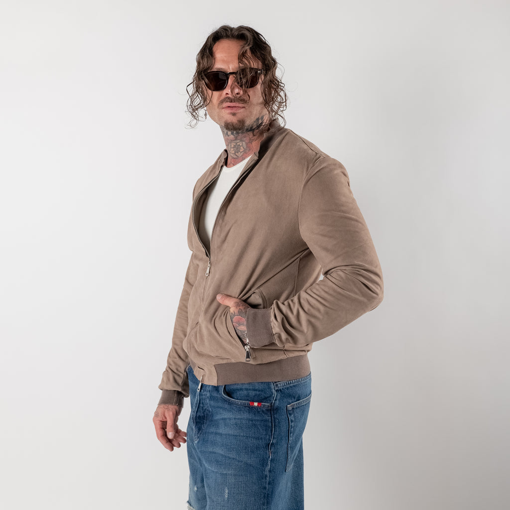 Suede College with zip