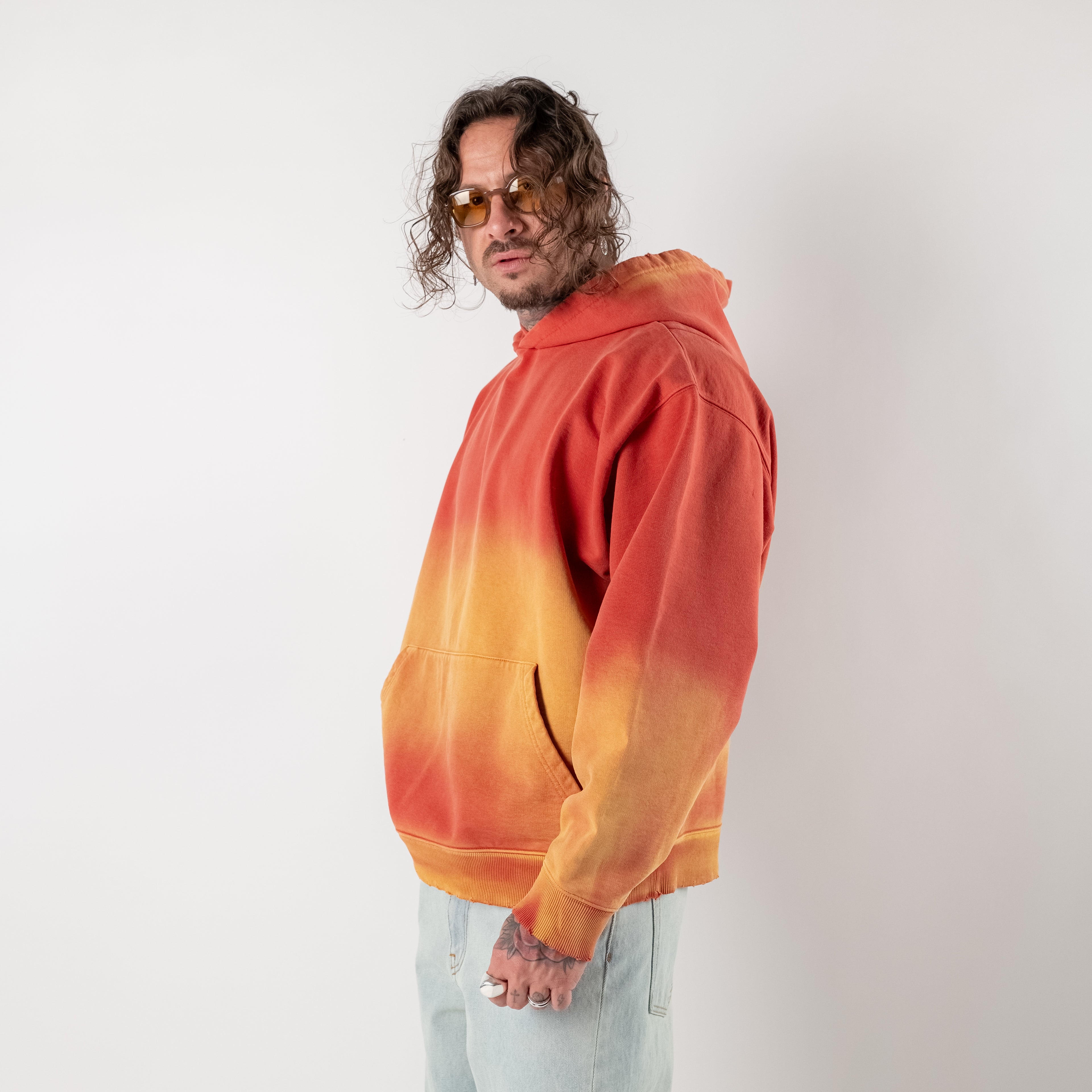Degradé faded hoodie