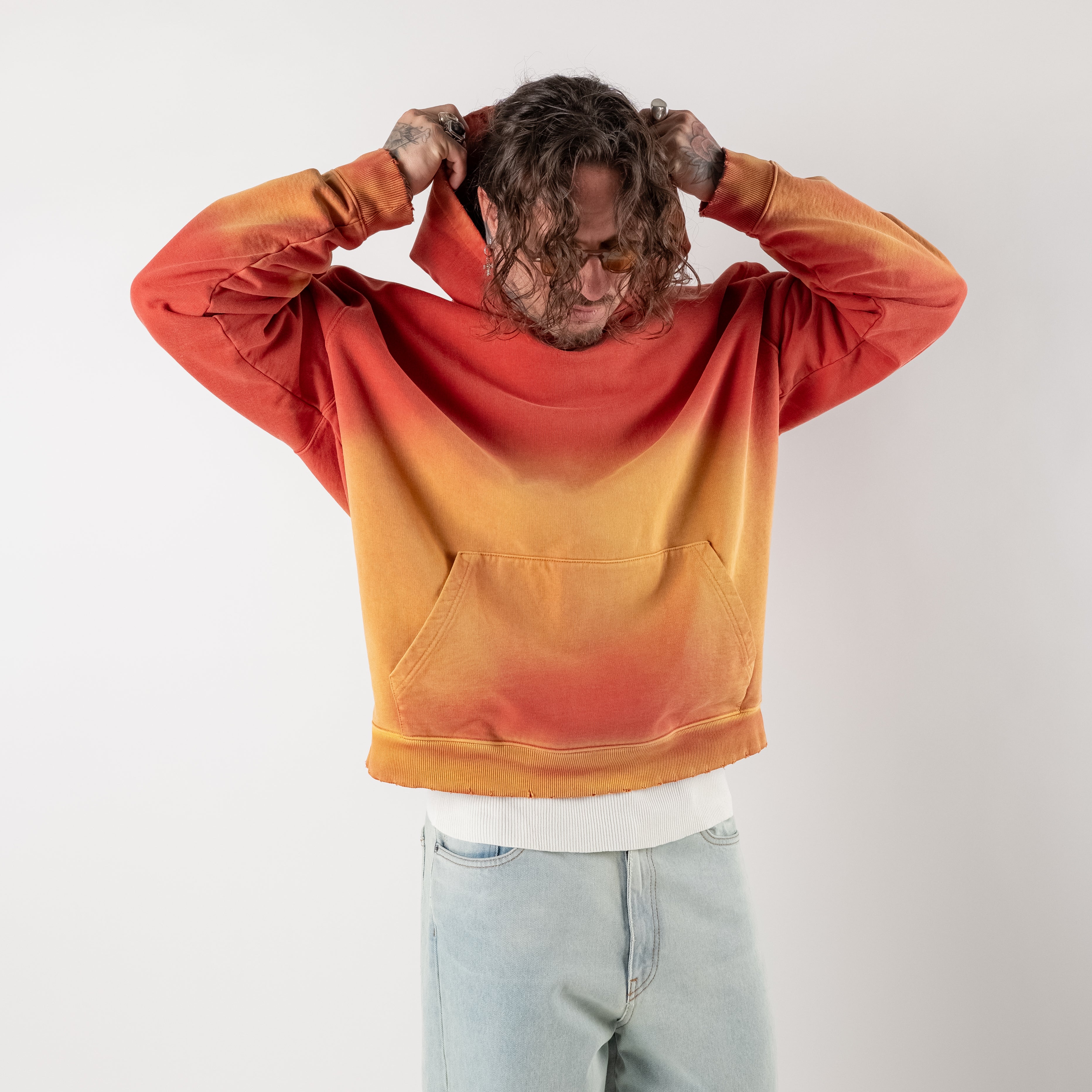 Degradé faded hoodie