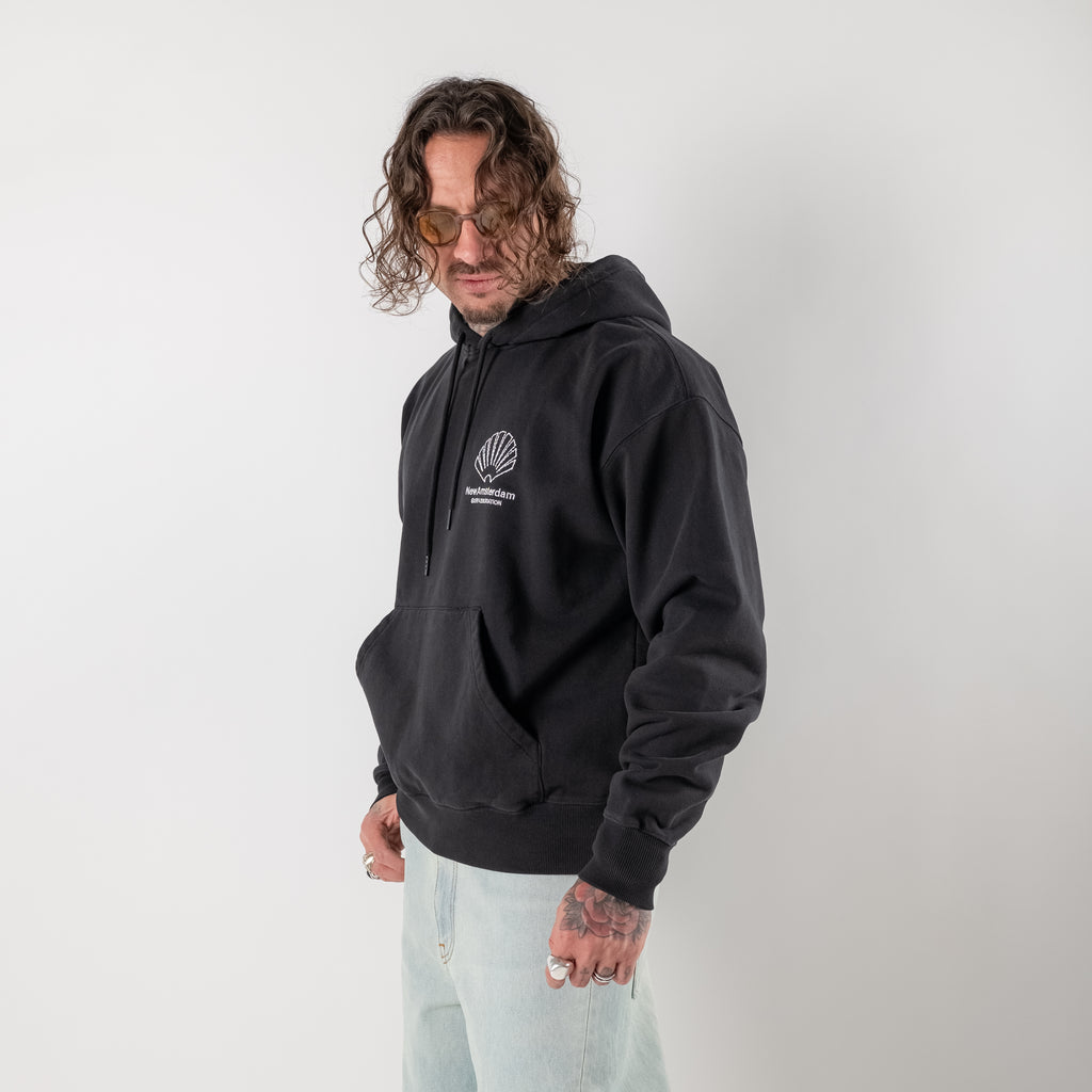 Hooded sweatshirt with shell logo