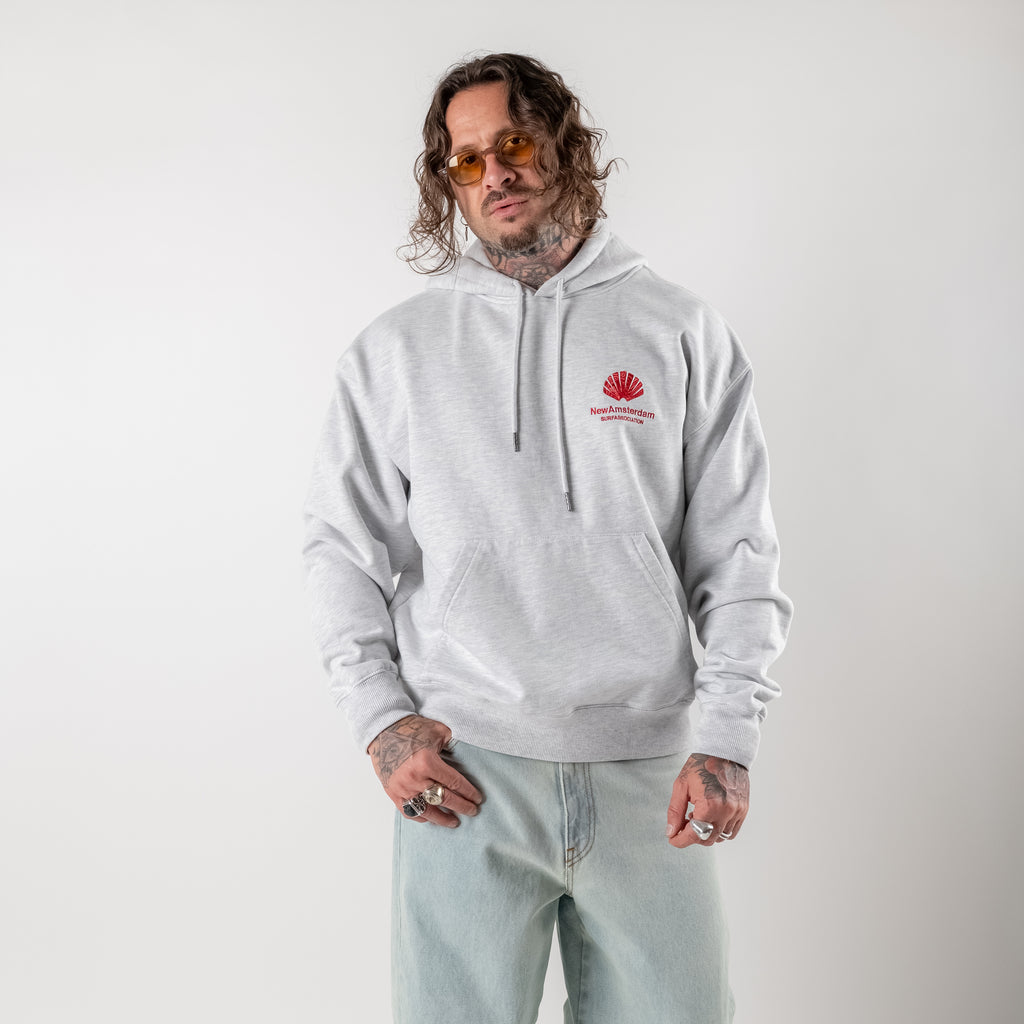 Hooded sweatshirt with shell logo
