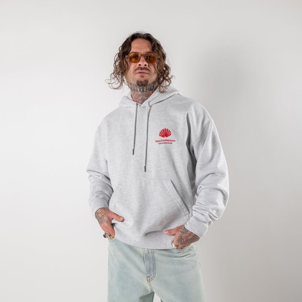 Hooded sweatshirt with shell logo