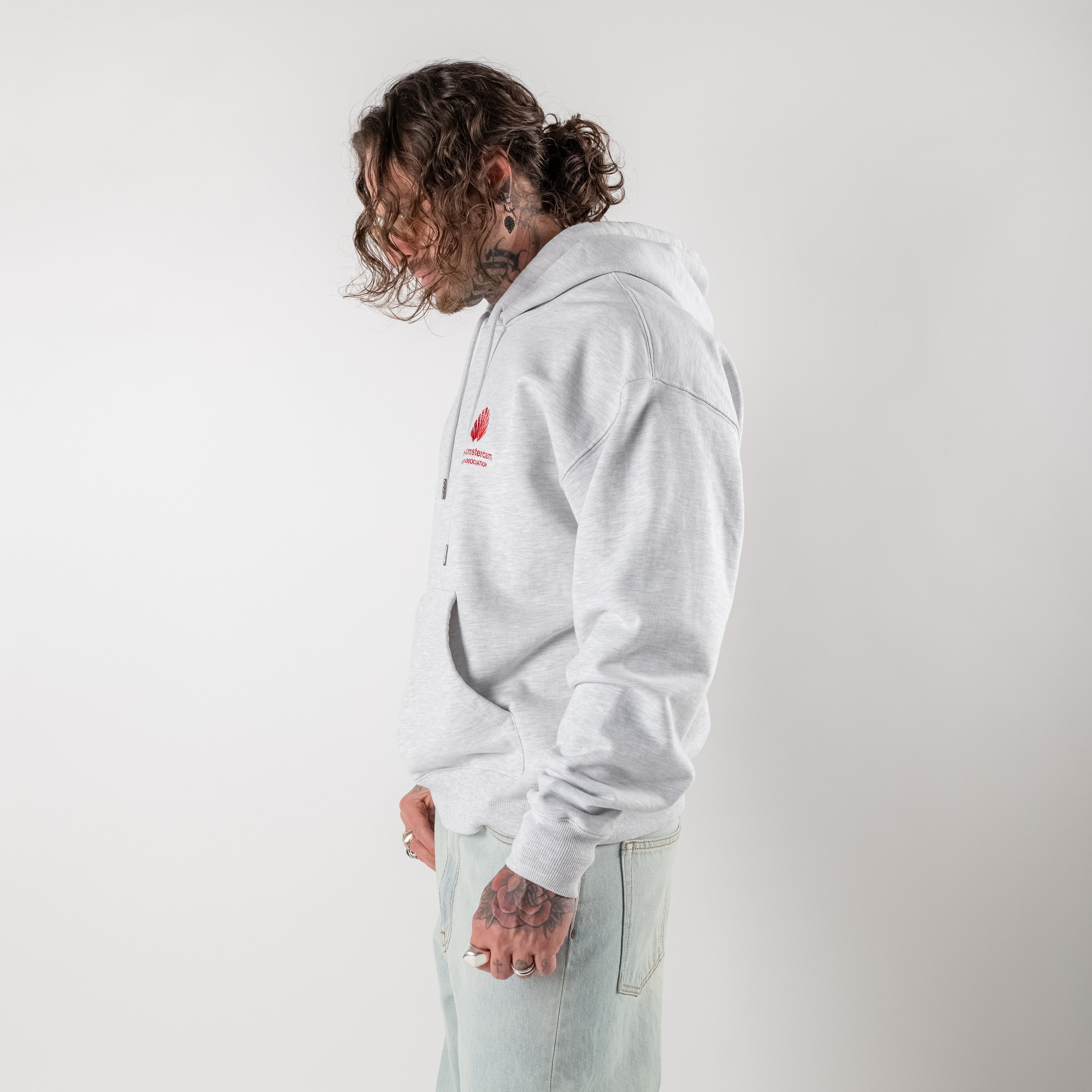 Hooded sweatshirt with shell logo