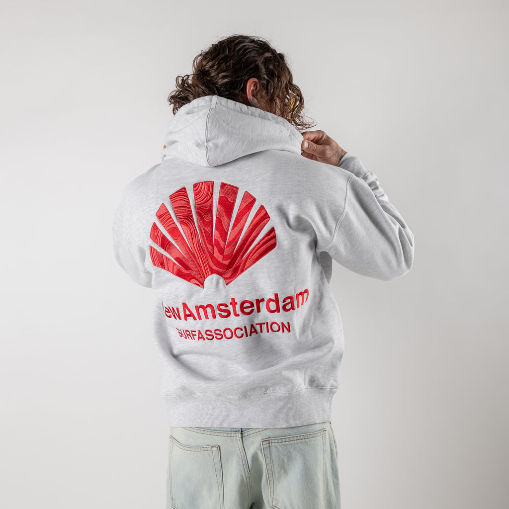 Hooded sweatshirt with shell logo