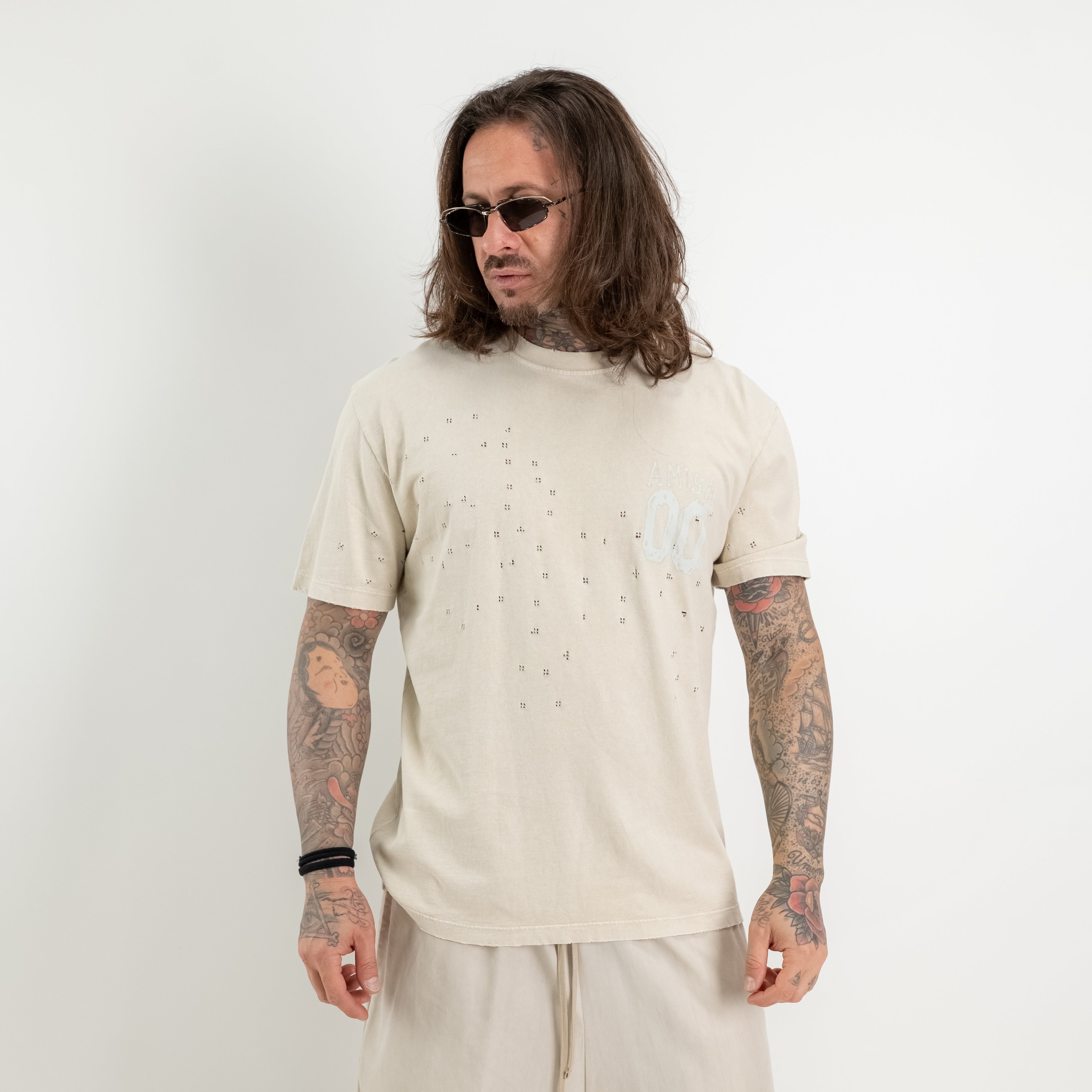 Jersey T-shirt with 00 Laser print