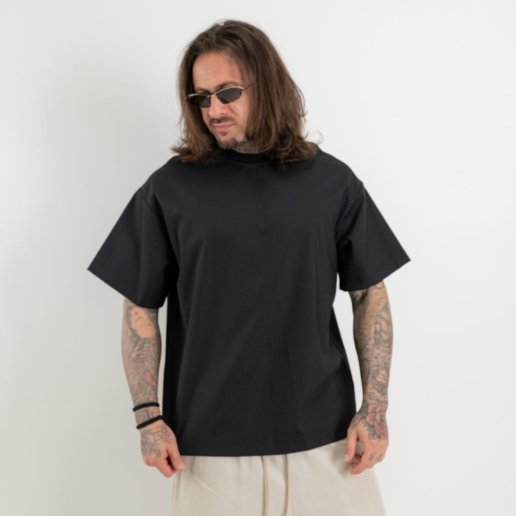 T-Shirt fresco lana con nastri retro
