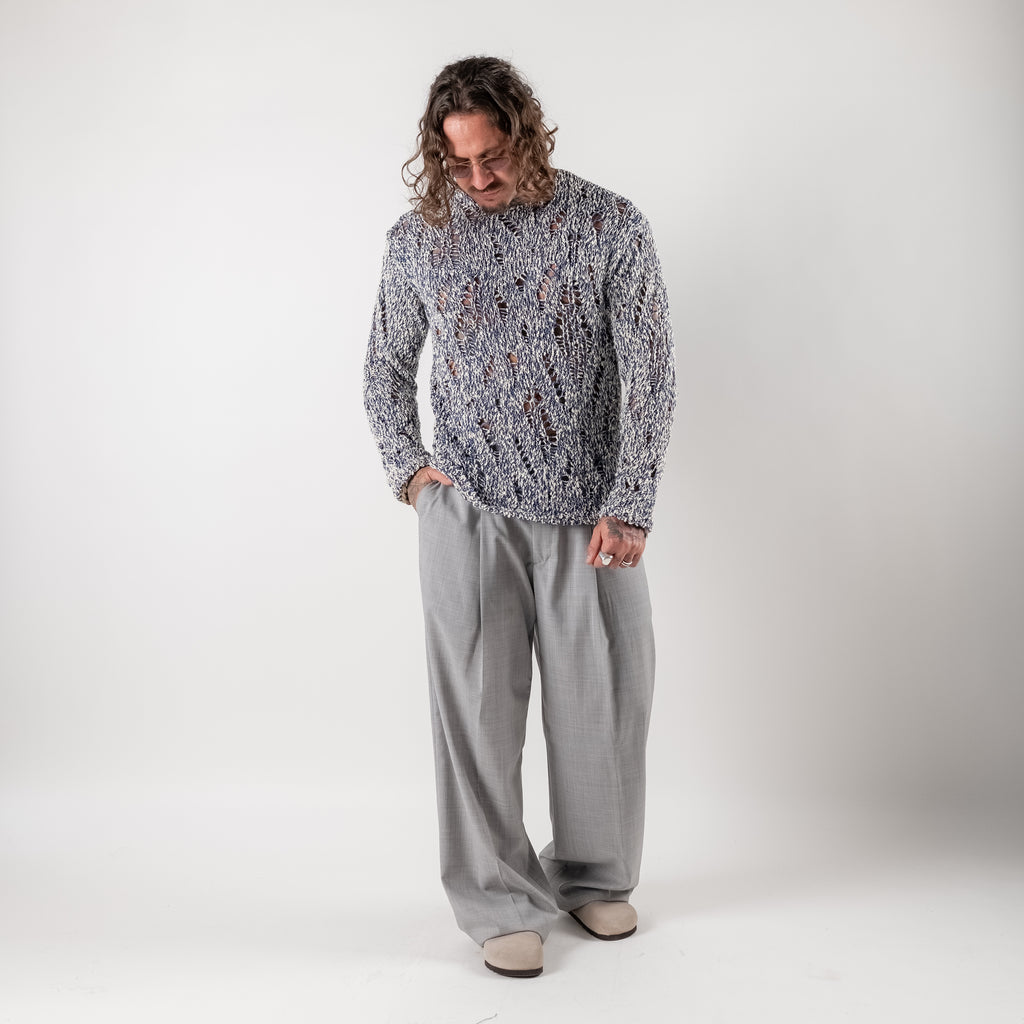 Open knit sweater
