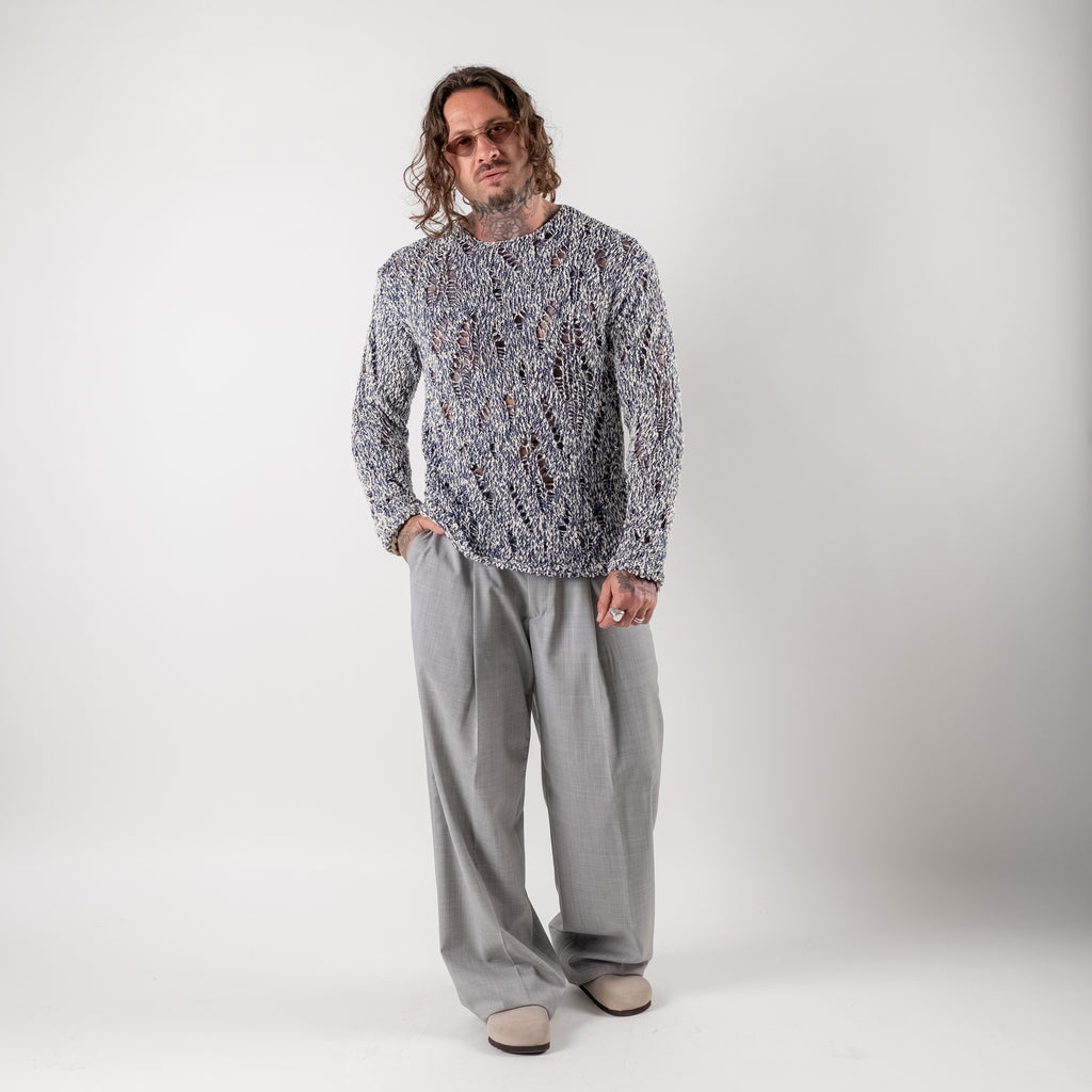 Open knit sweater
