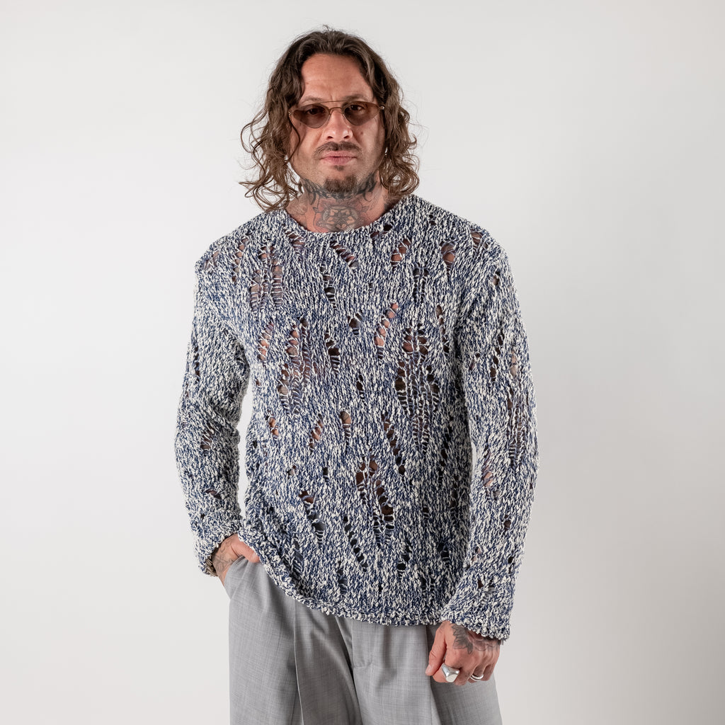 Open knit sweater