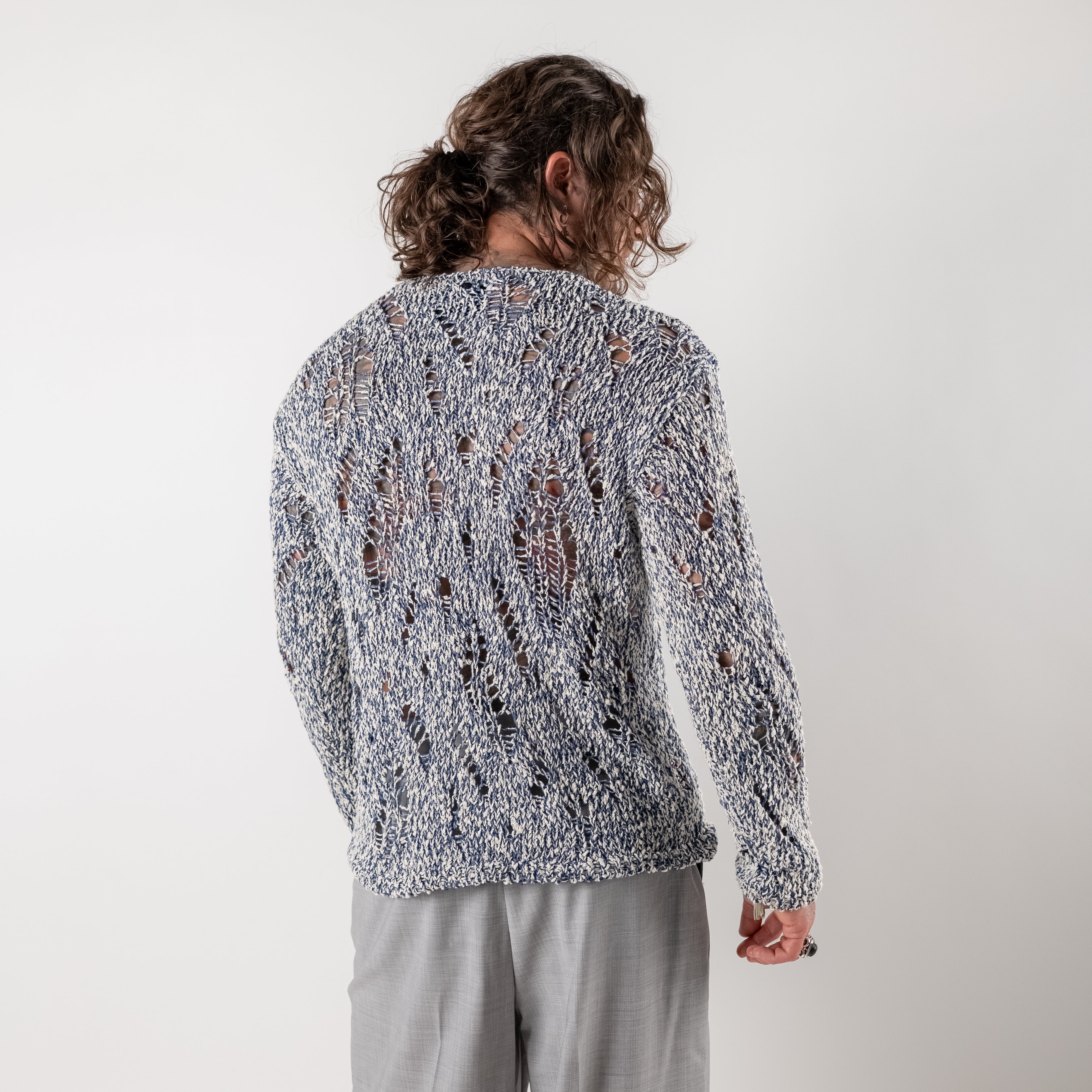 Open knit sweater