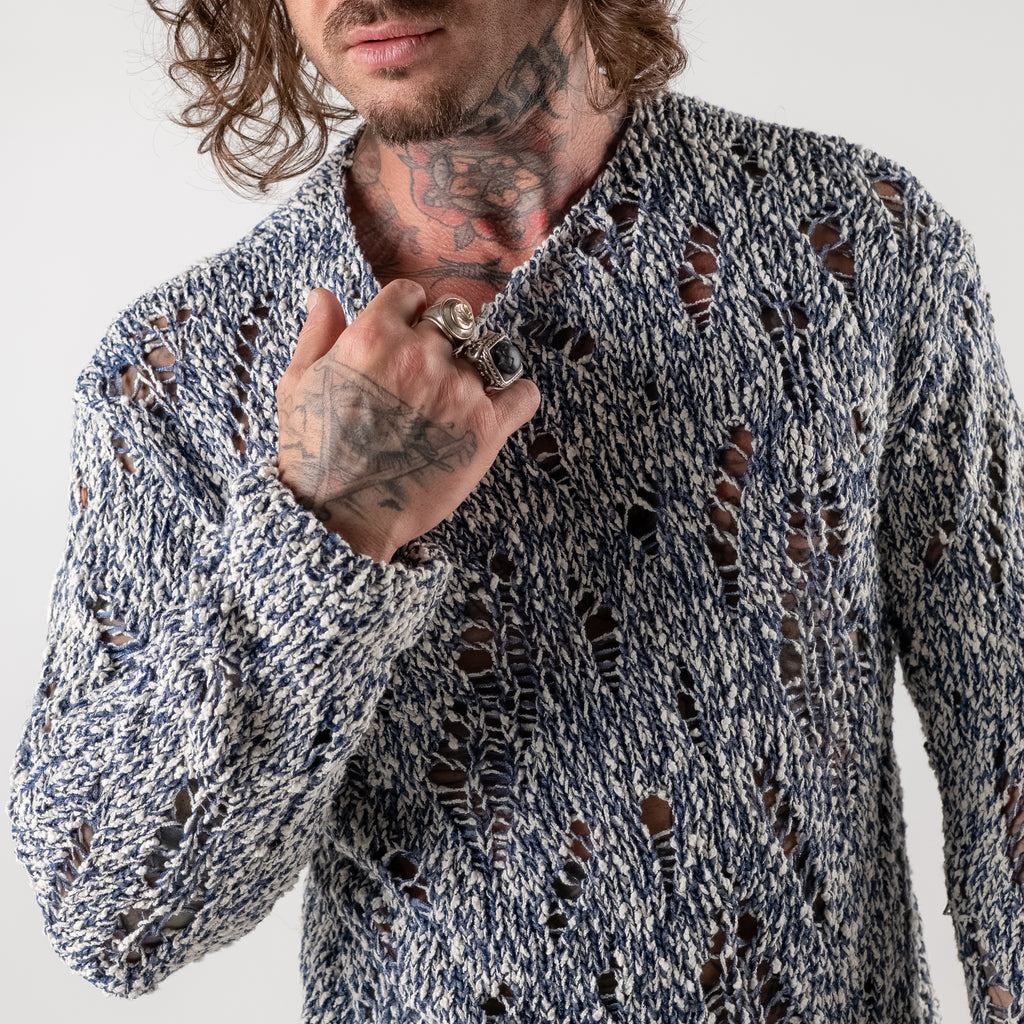 Open knit sweater