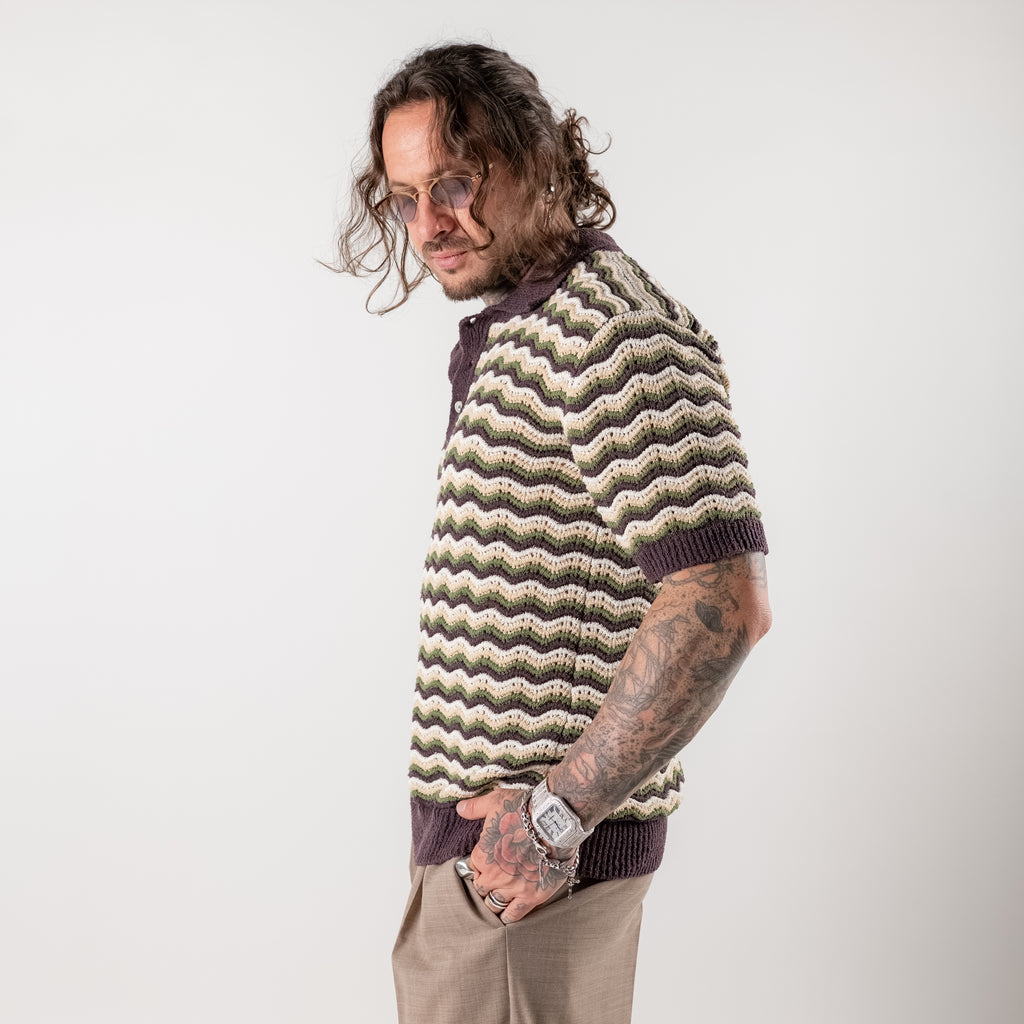Chevron pattern polo
