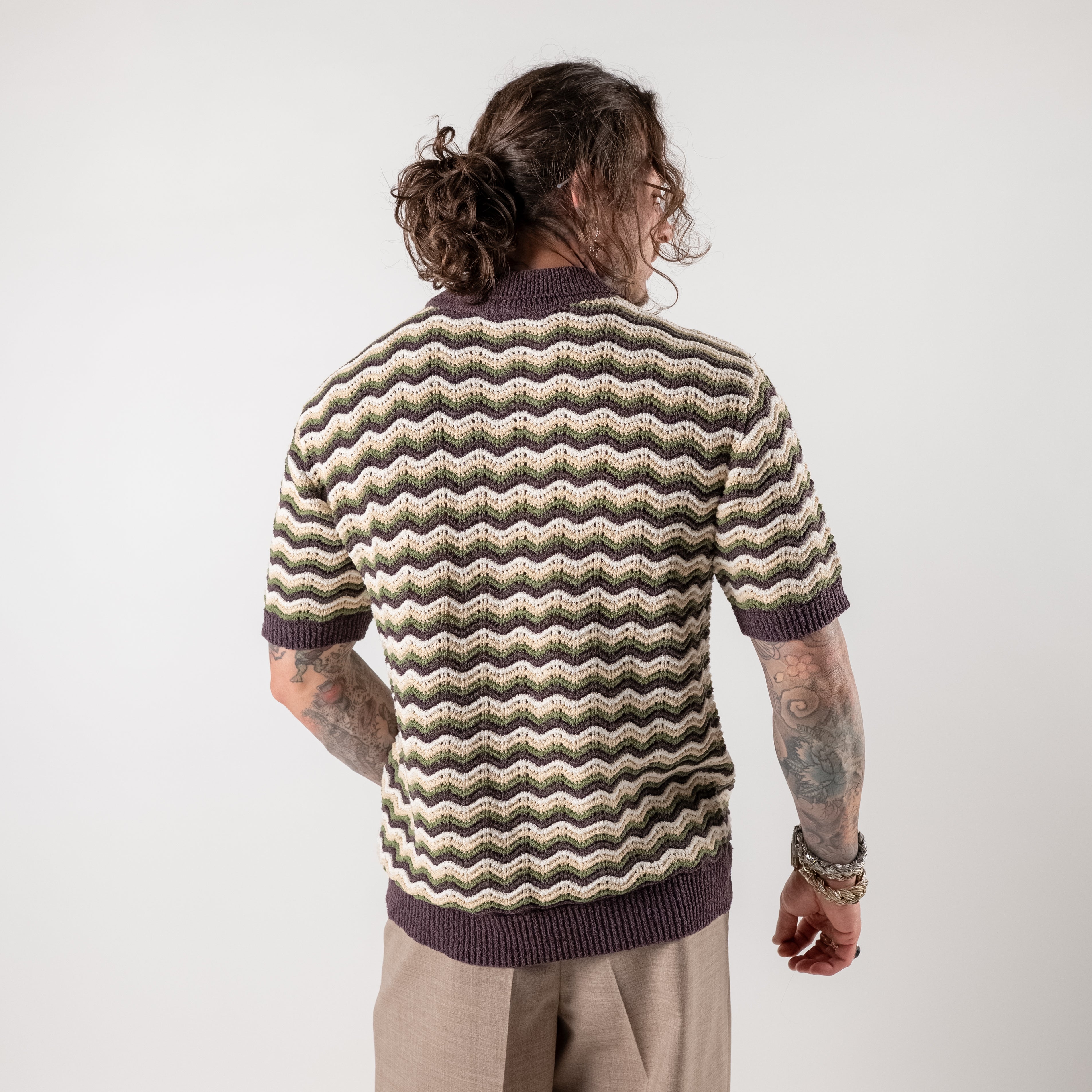 Chevron pattern polo
