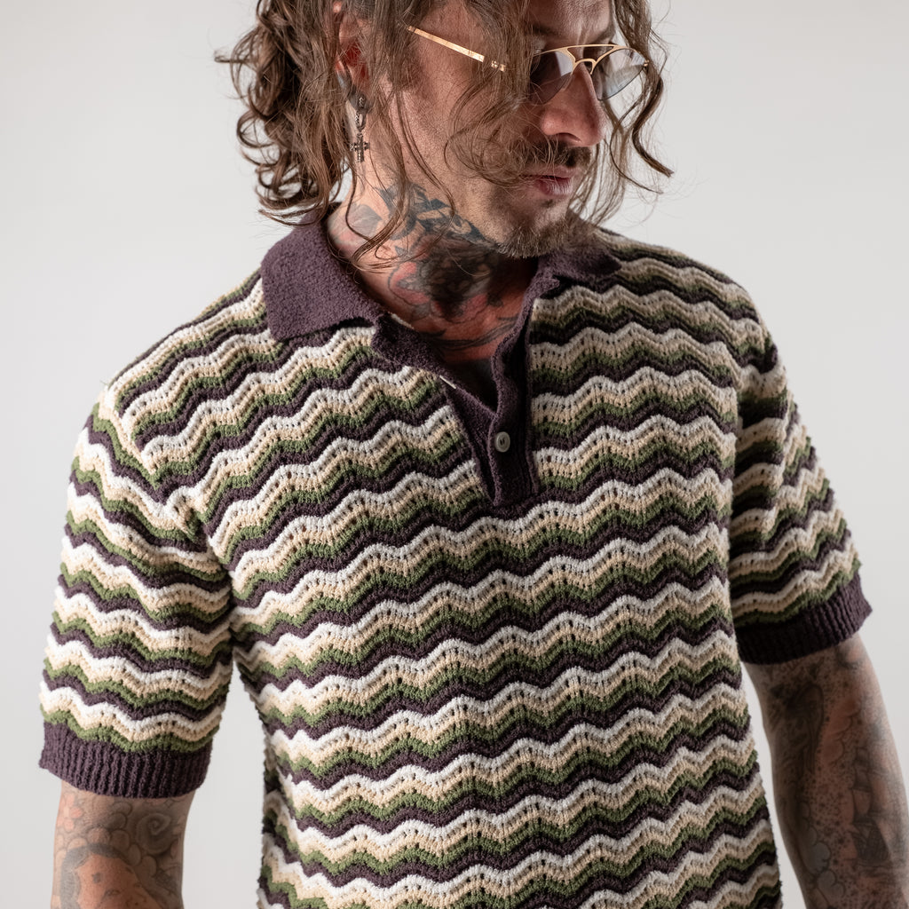Chevron pattern polo