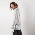 Oversized Distressed Wide Sleeve Shirt