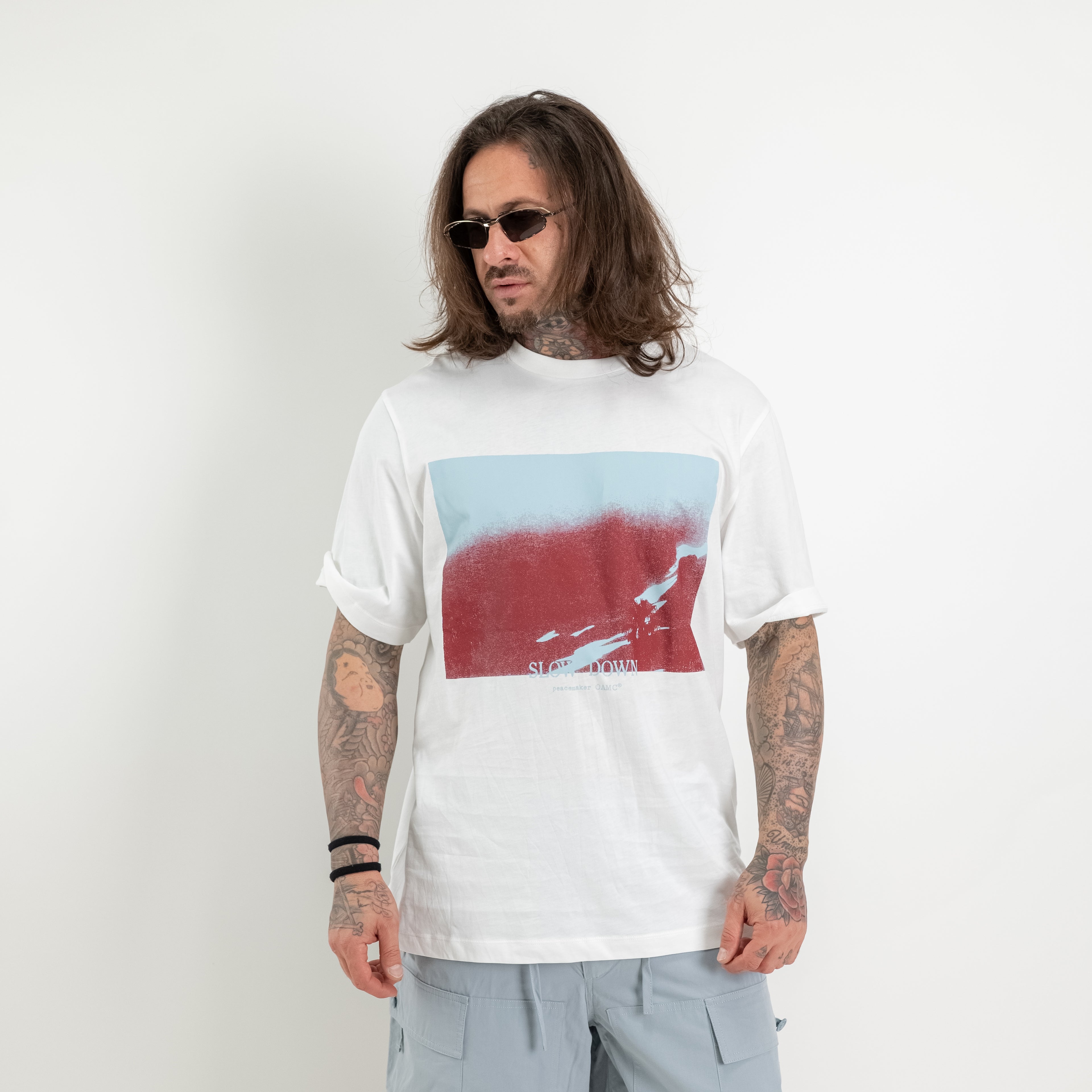 T-Shirt stampa SLOW DOWN