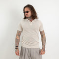 Structured perforated cotton polo shirt