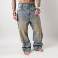 Destroyed wide-leg jeans