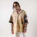 Printed dropped shoulder shirt 100% Silk