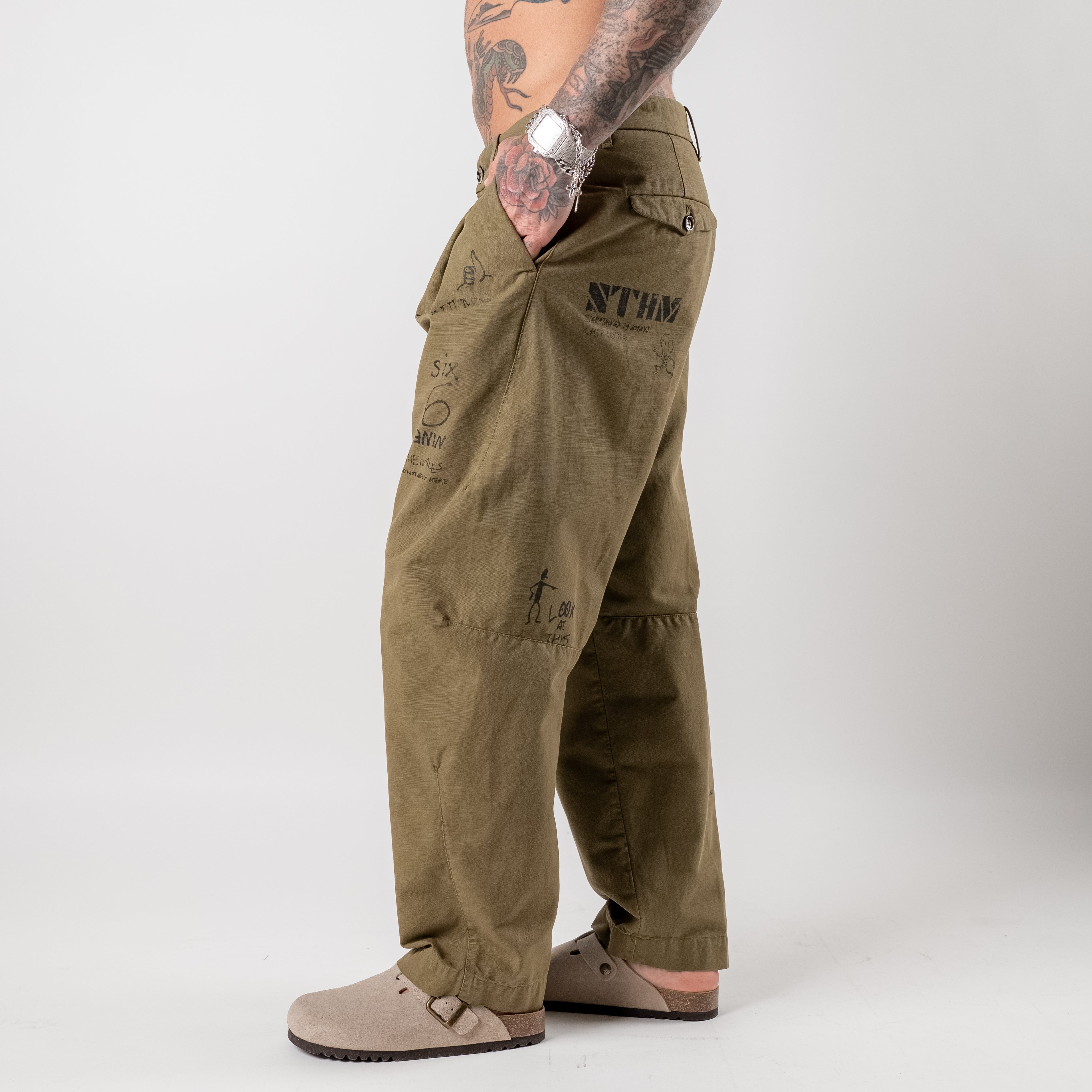 "Hand-Drawn" Balloon Trousers