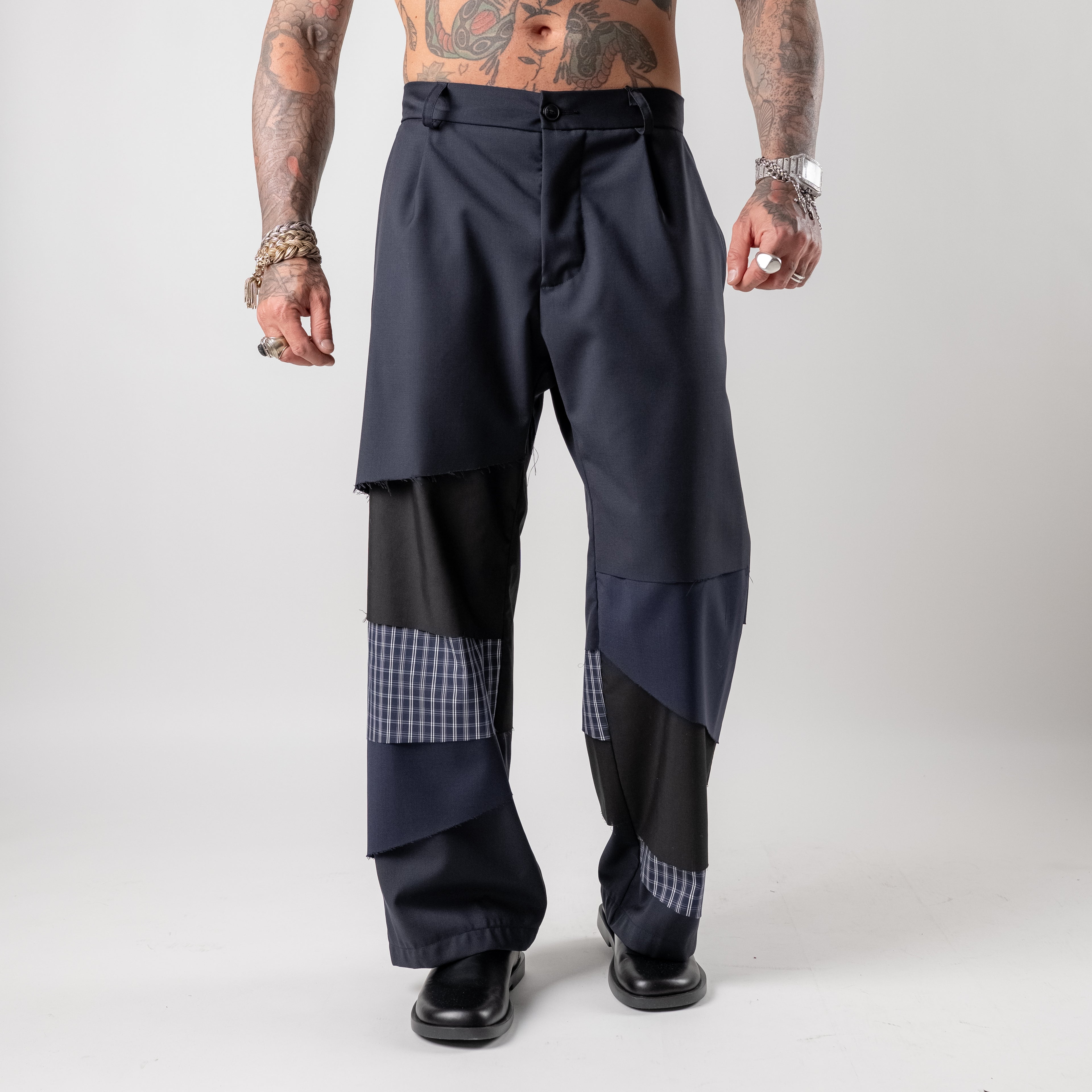 Deconstructed Patchwork Trousers