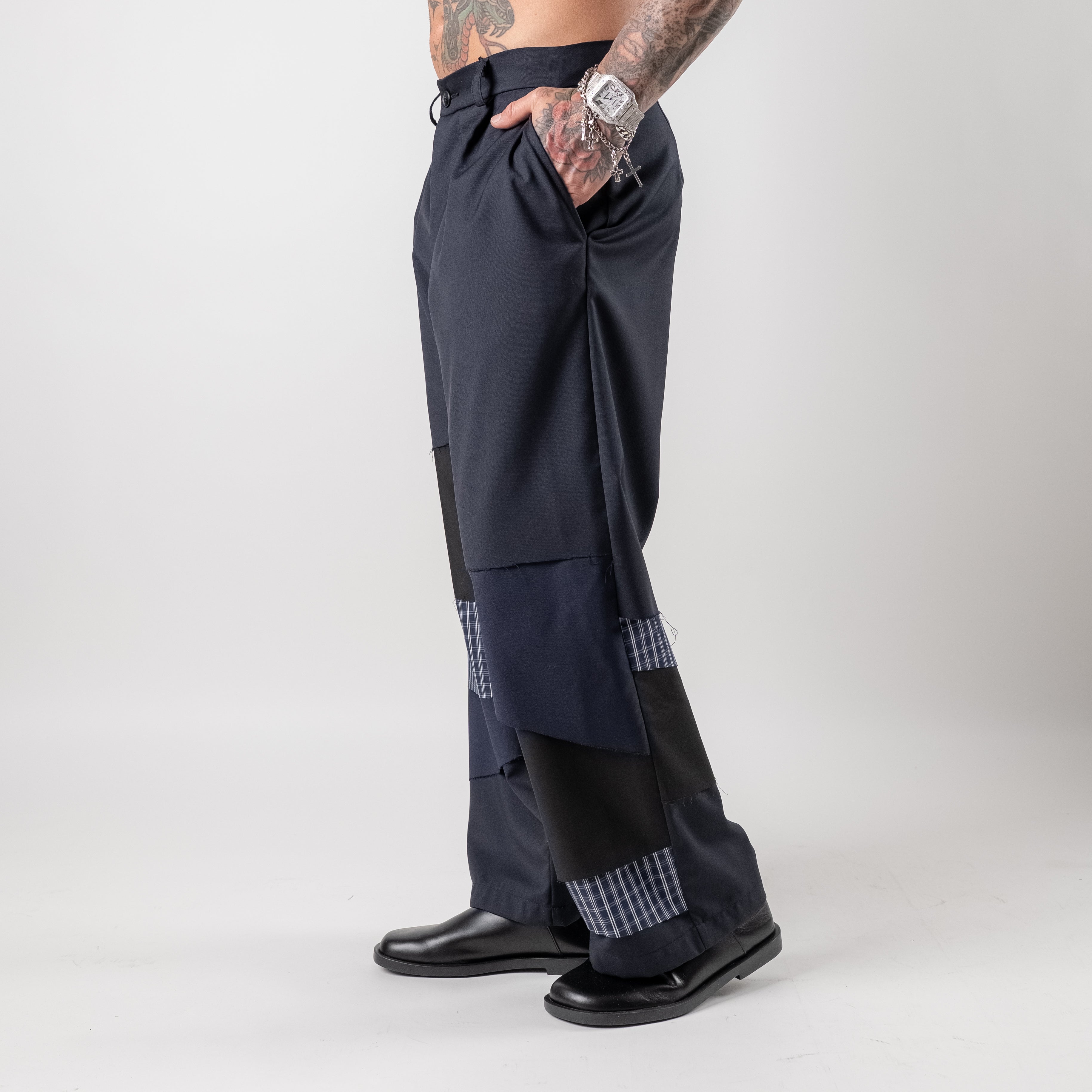 Deconstructed Patchwork Trousers