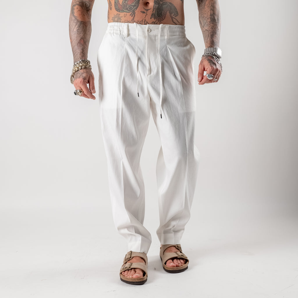 Linen Trousers with Drawstring