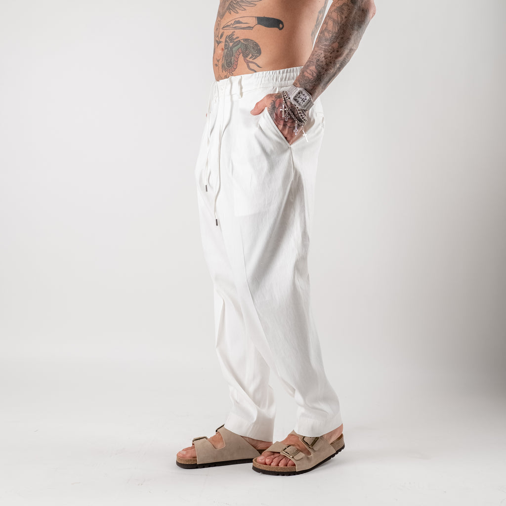 Linen Trousers with Drawstring