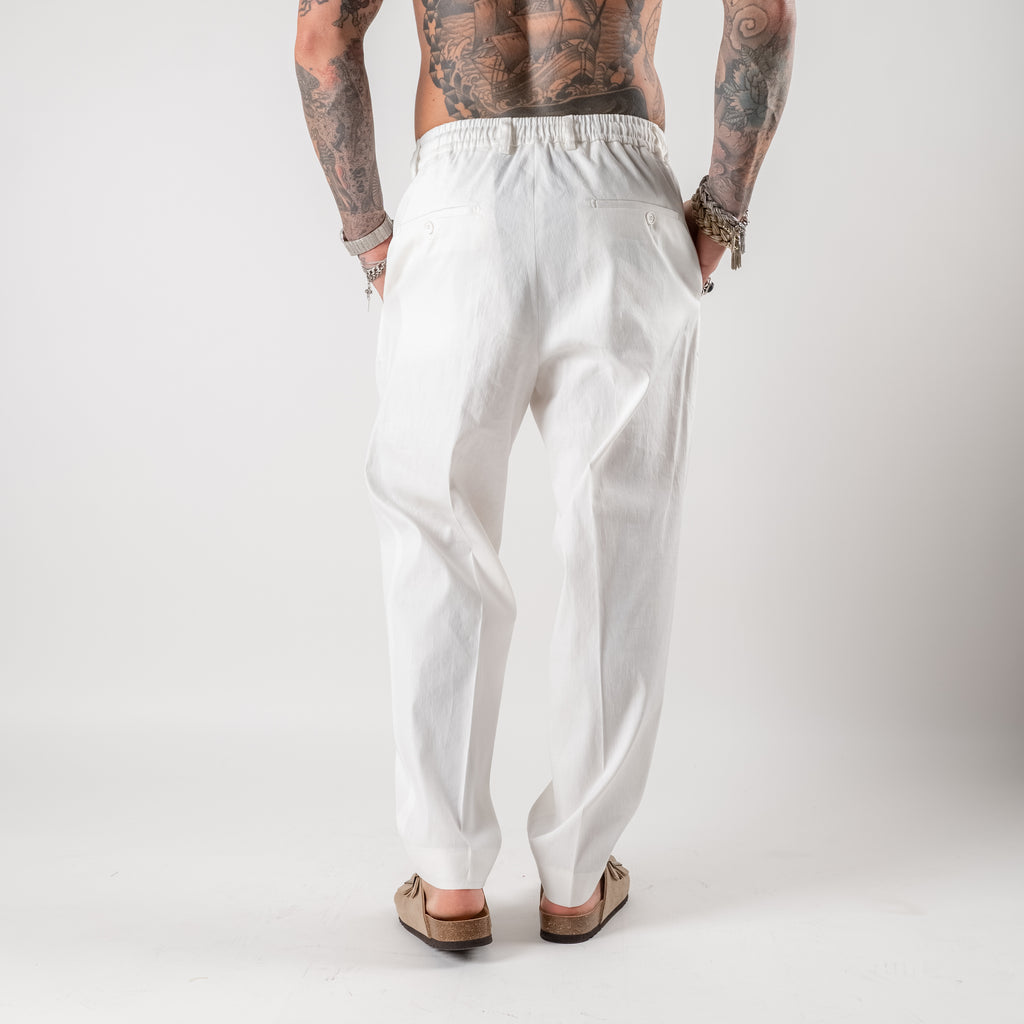 Linen Trousers with Drawstring